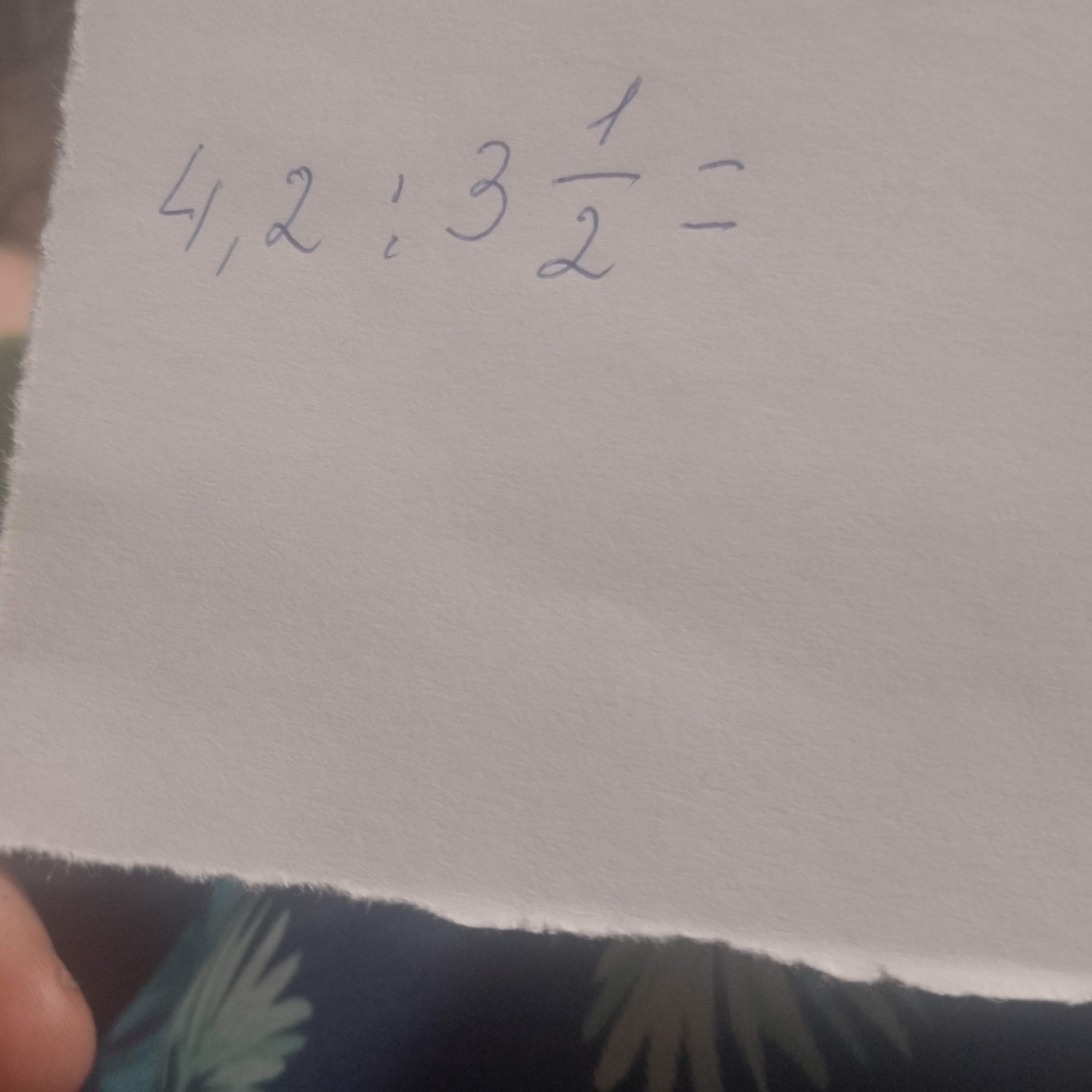 Фото задания: 4,2 : 3 1/2 = ?