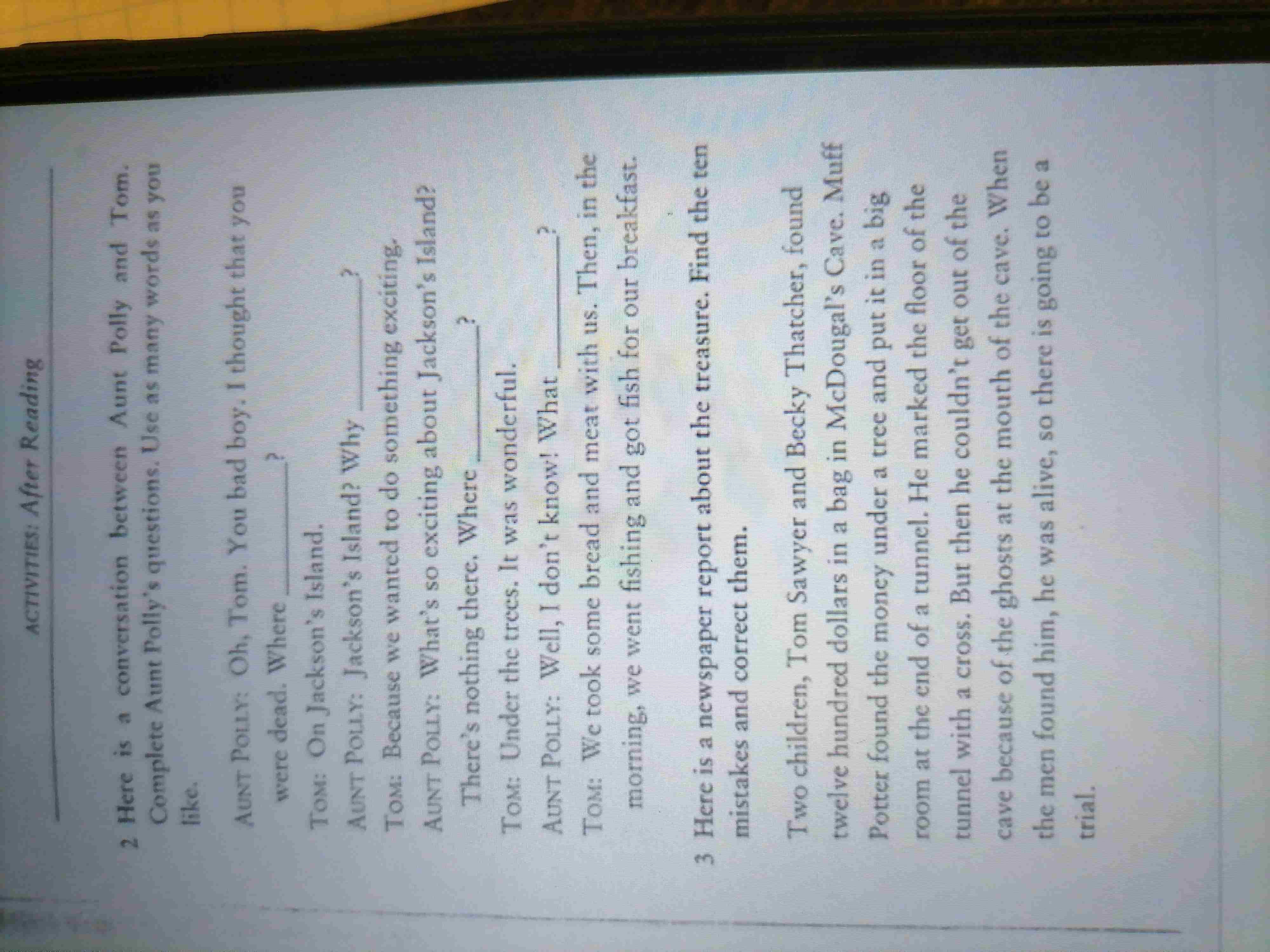 Фото задания: Here is a newspaper report about the treasure. Find the ten mistakes and correct them.