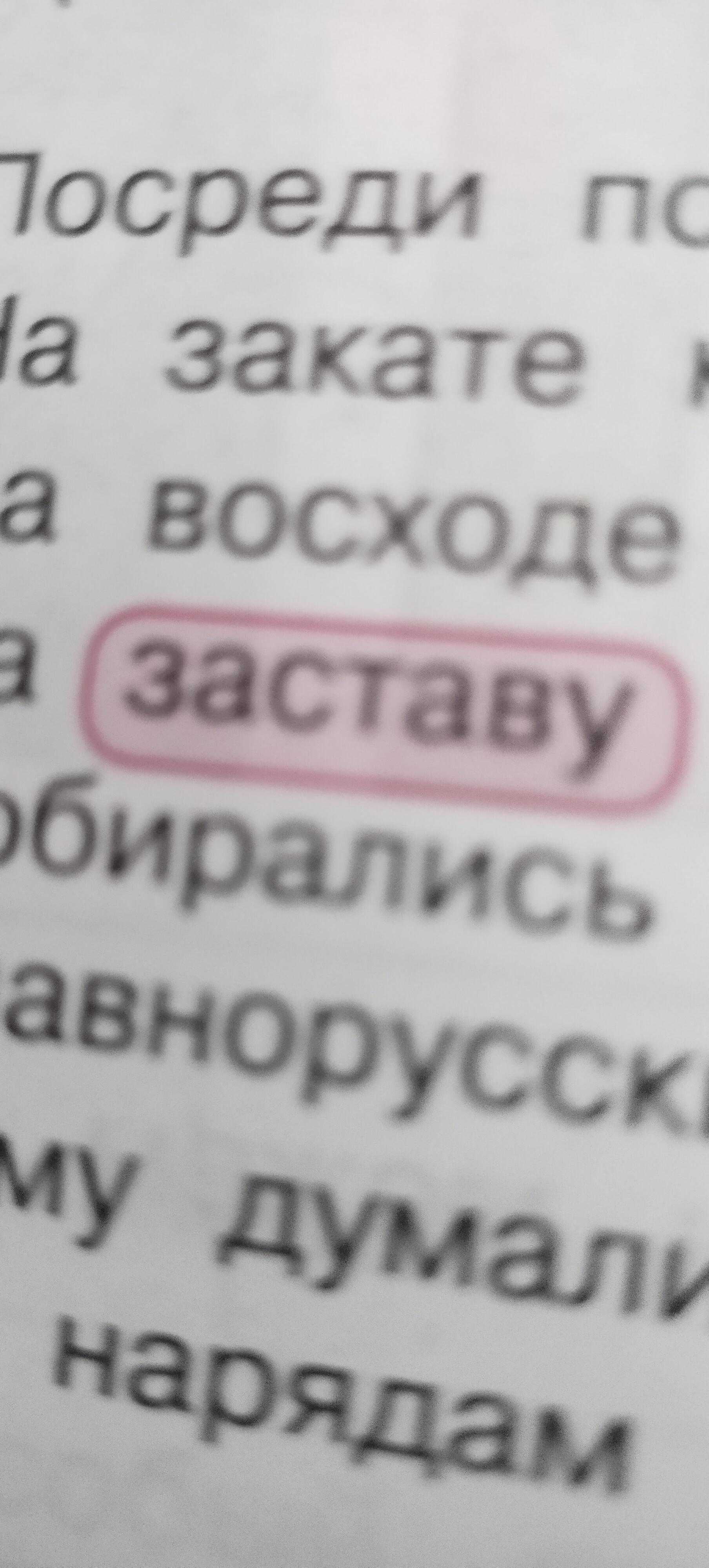 Фото задания: заставу
