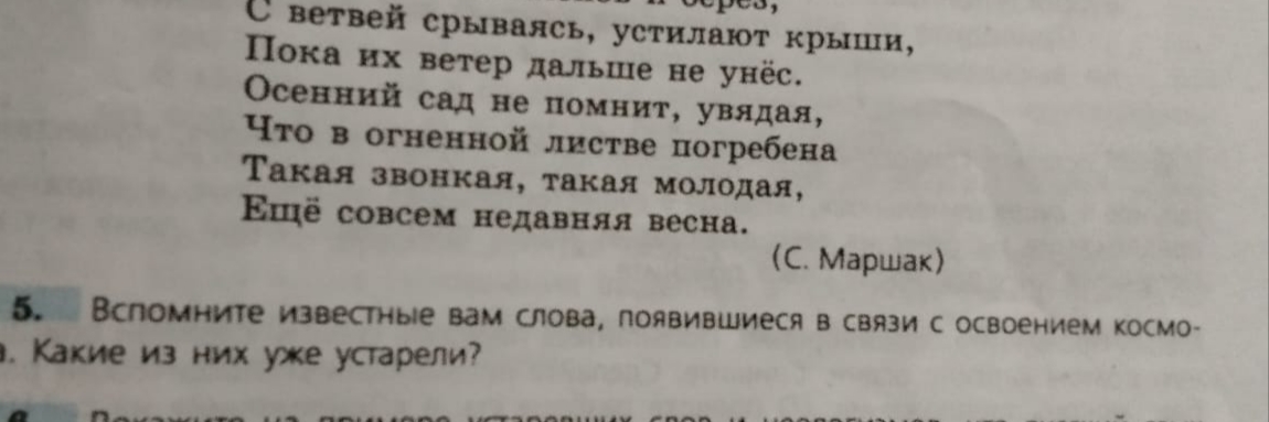 Фото задания: Вспомните известные вам слова, появившиеся в связи с освоением космоса. Какие из них уже устарели?