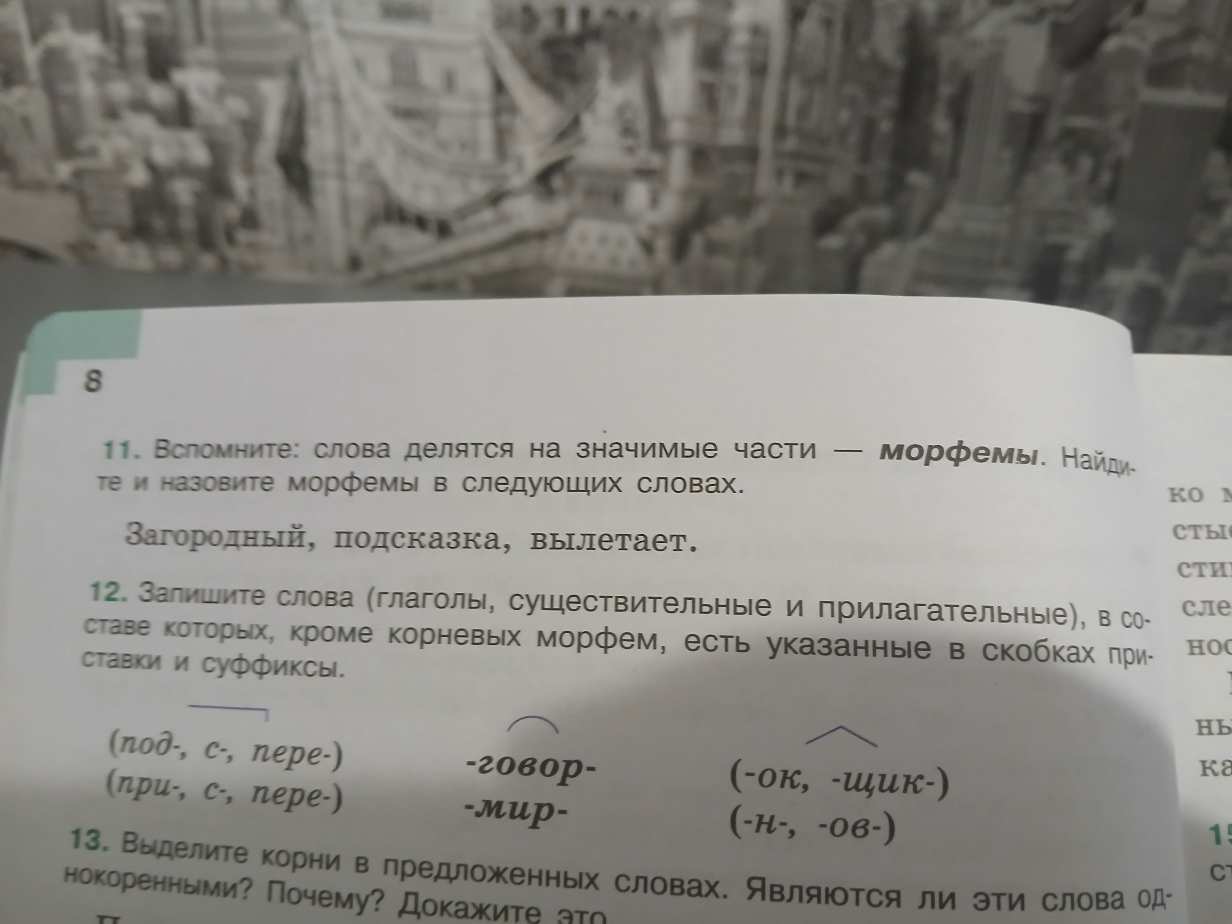 Фото задания: 13. Выделите корни в предложенных словах. Являются ли эти слова однокоренными? Почему? Докажите это