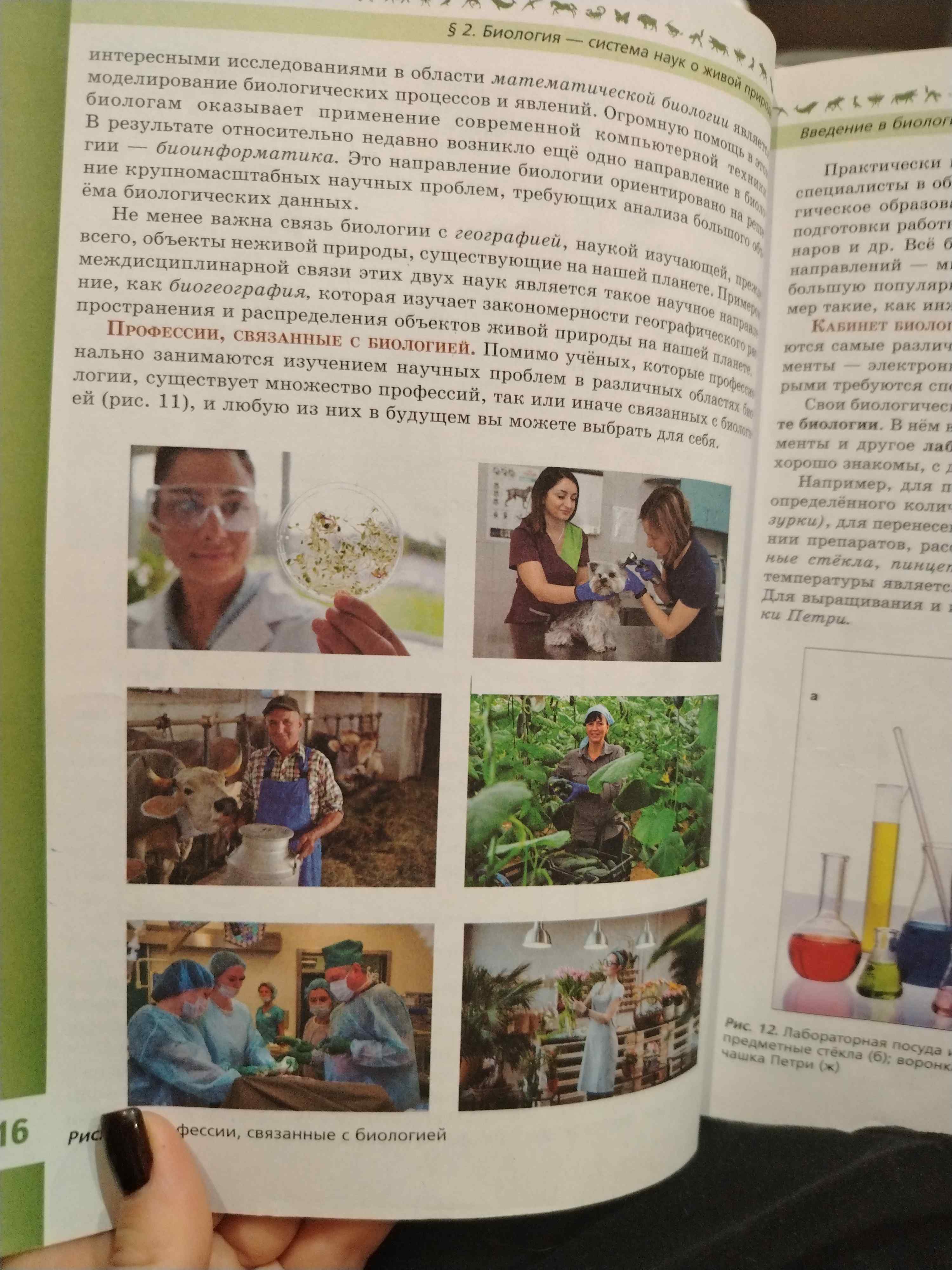 Фото задания: Назовите профессии связанные с биологией.