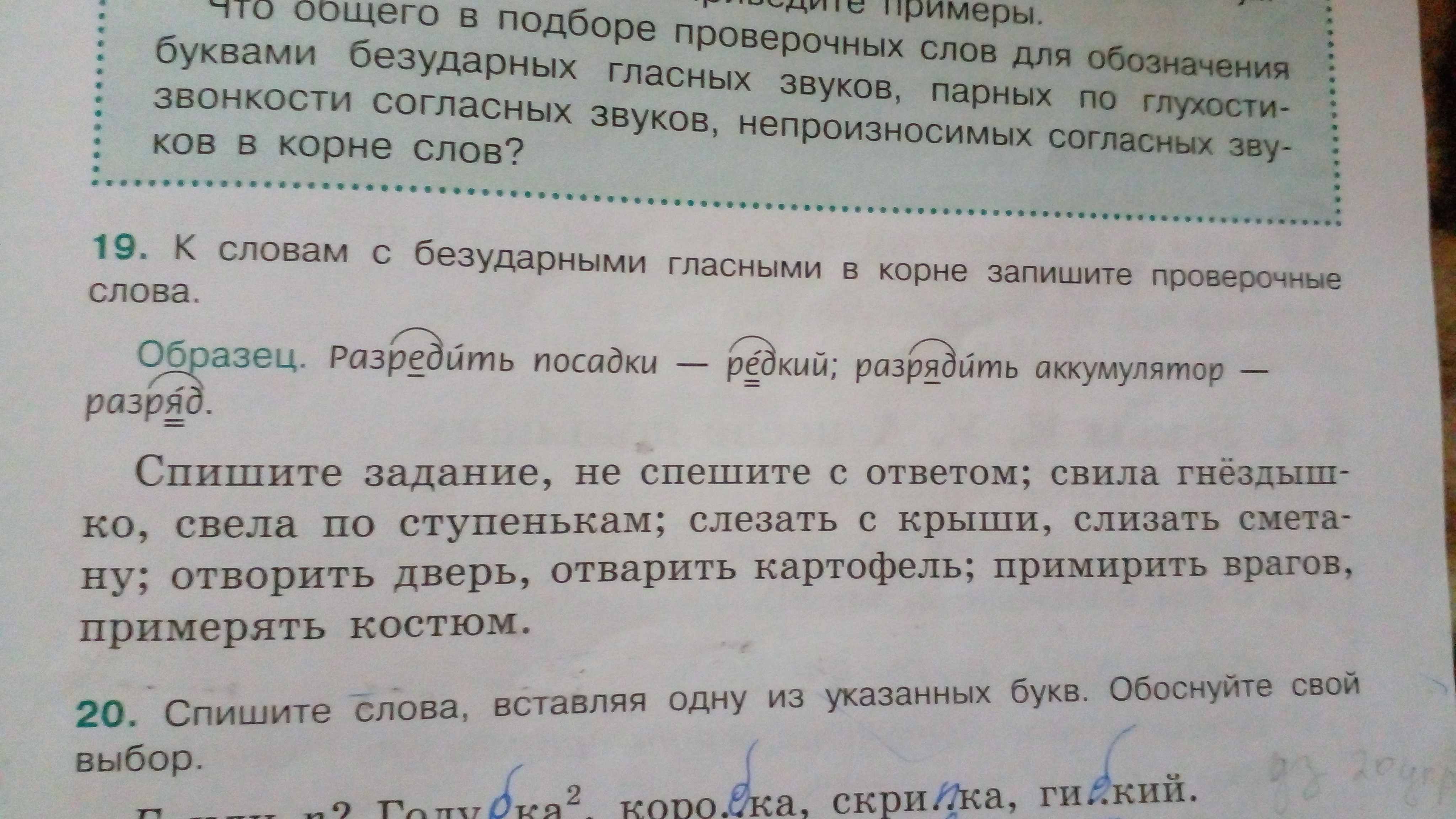 Фото задания: Спишите задание, не спешите с ответом; свила гнёздышко, свела по ступенькам; слезать с крыши, слизать сметану; отворить…