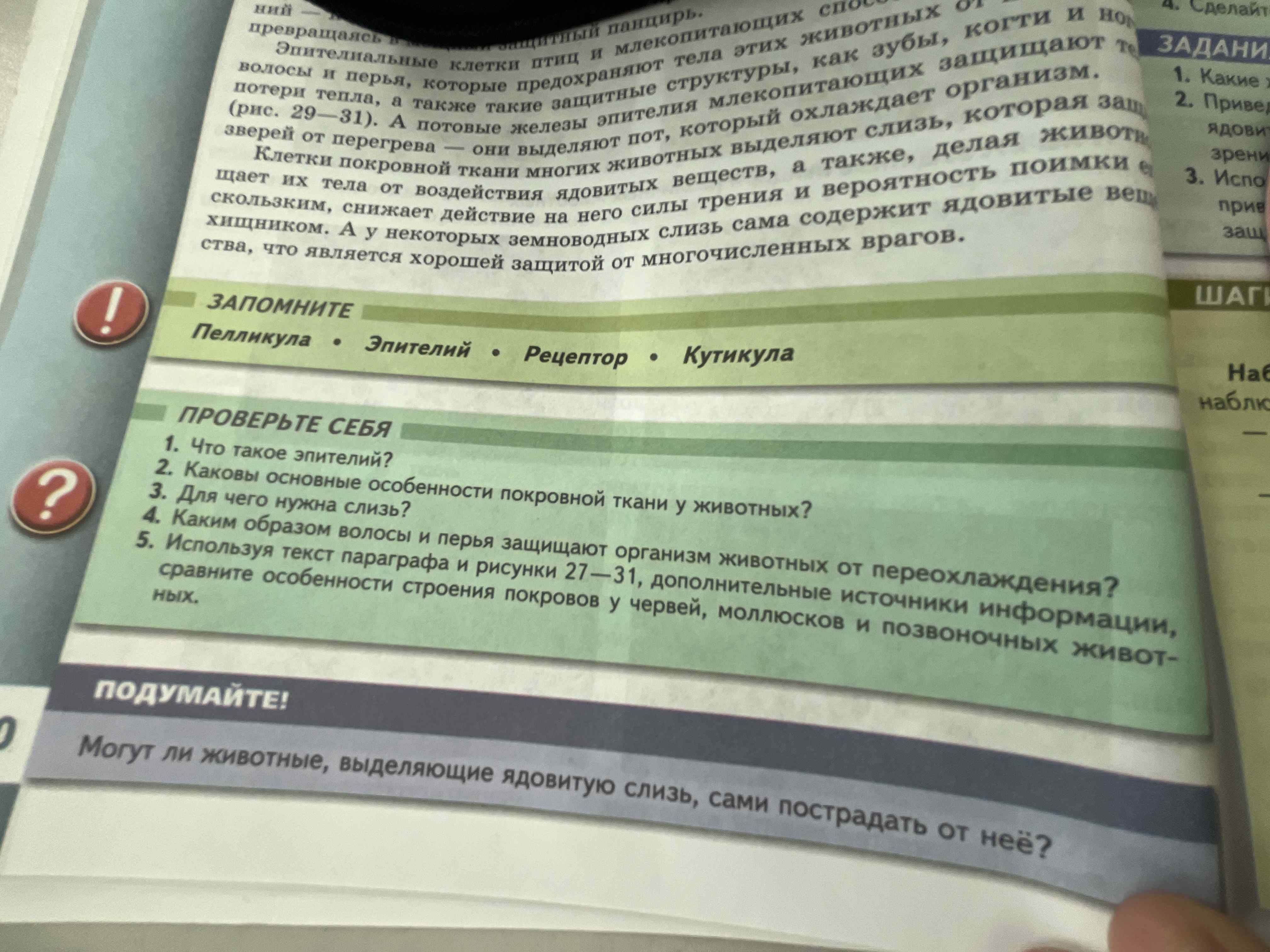 Фото задания: Могут ли животные, выделяющие ядовитую слизь, сами пострадать от неё?