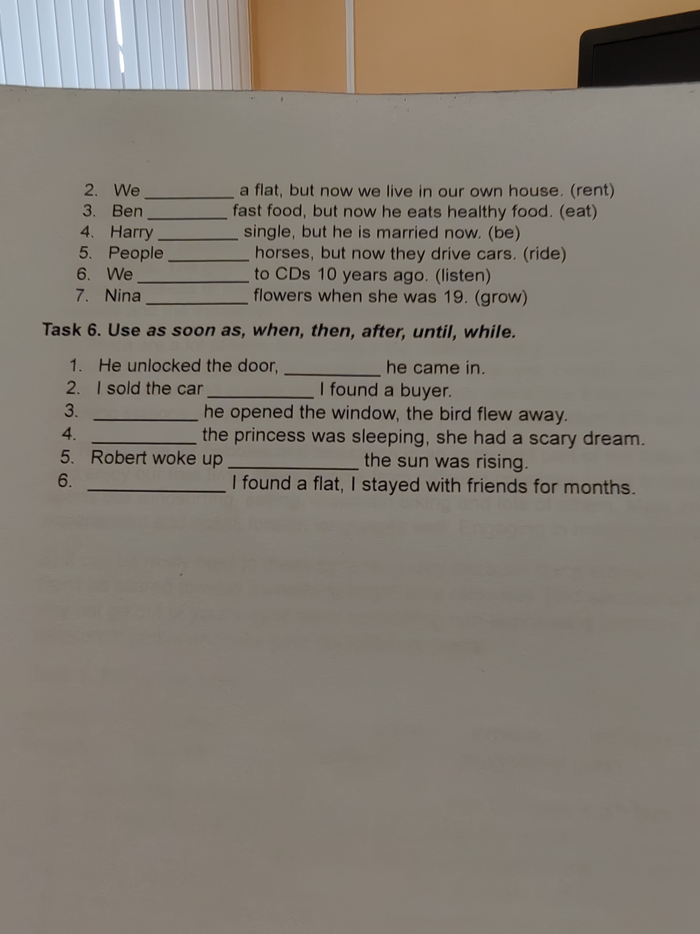 Фото задания: Complete the sentences using the verbs in brackets.