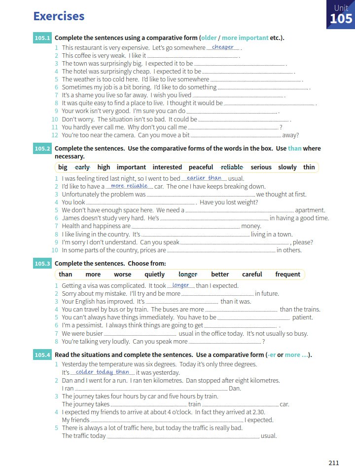 Фото задания: 105.3 Complete the sentences. Choose from: