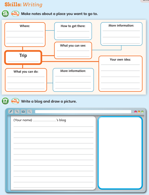 Фото задания: Make notes about a place you want to go to. Write a blog and draw a picture.