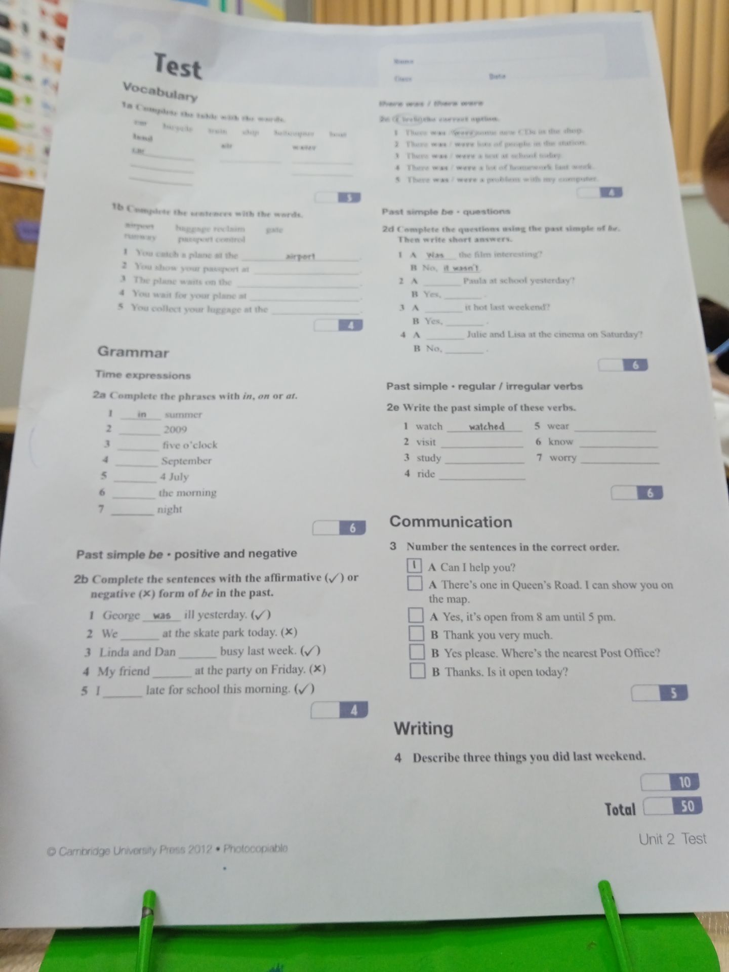 Фото задания: 3 Number the sentences in the correct order.