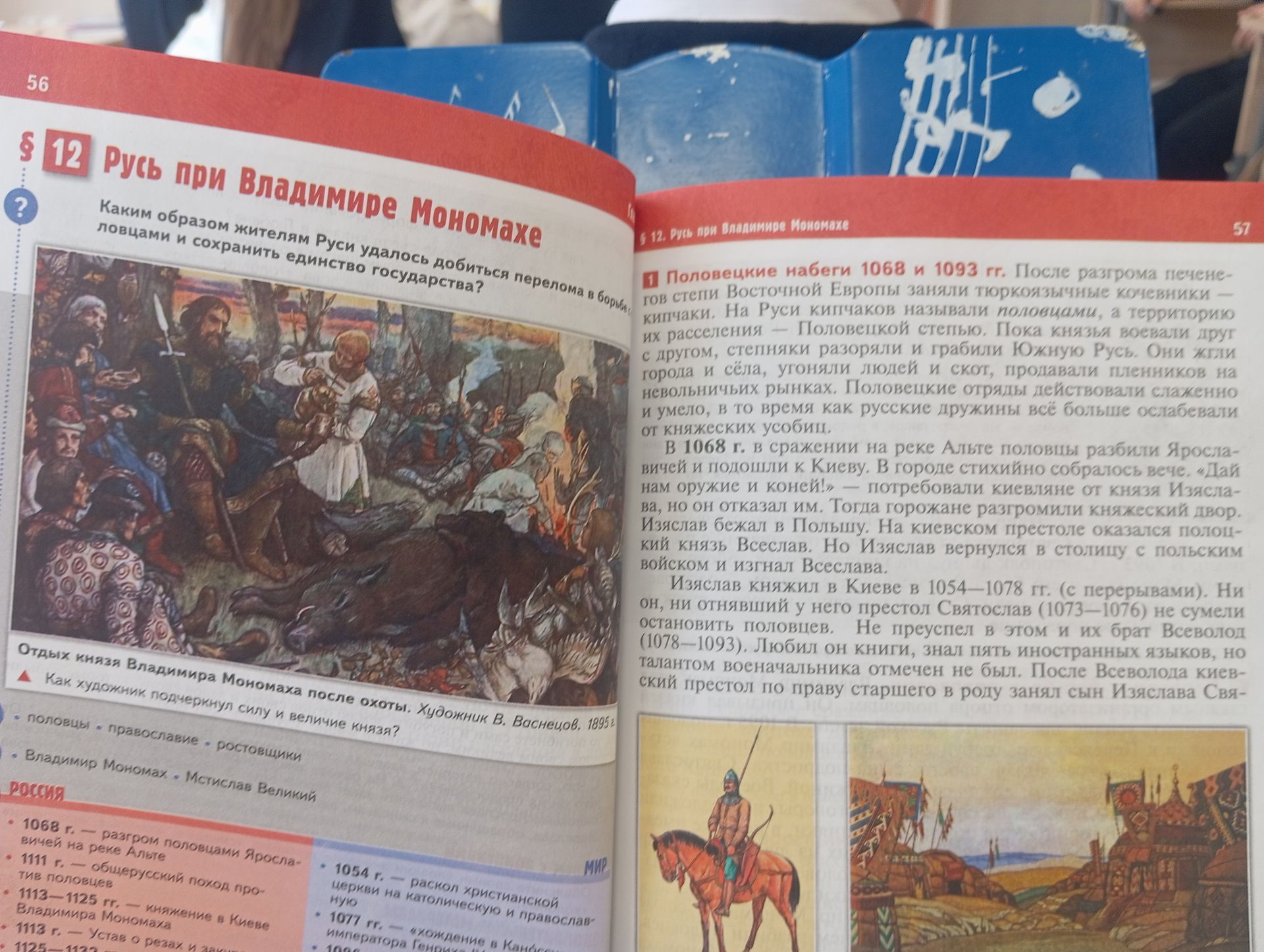 Фото задания: Как художник подчеркнул силу и величие князя?