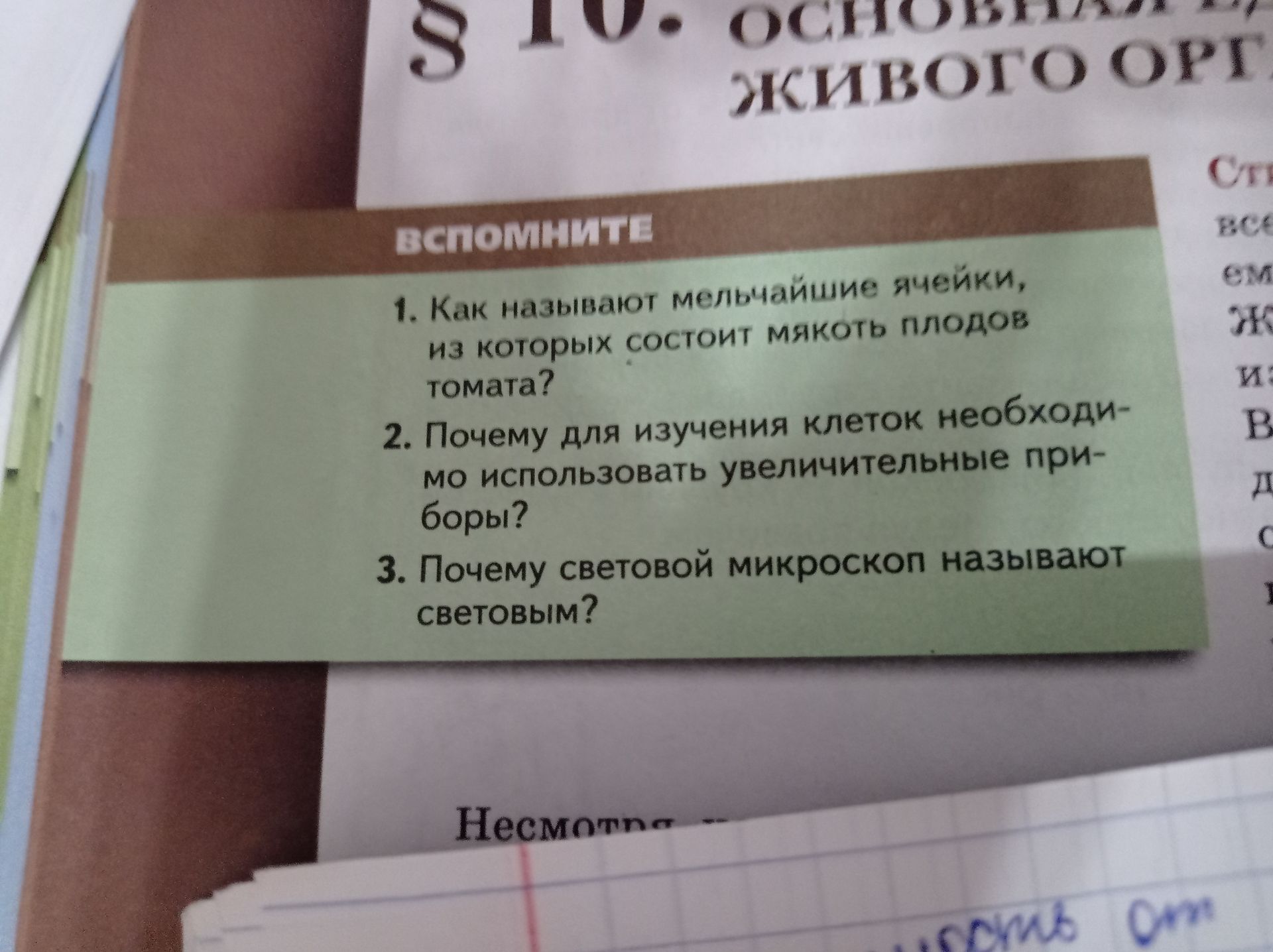 Фото задания: 3. Почему световой микроскоп называют световым?