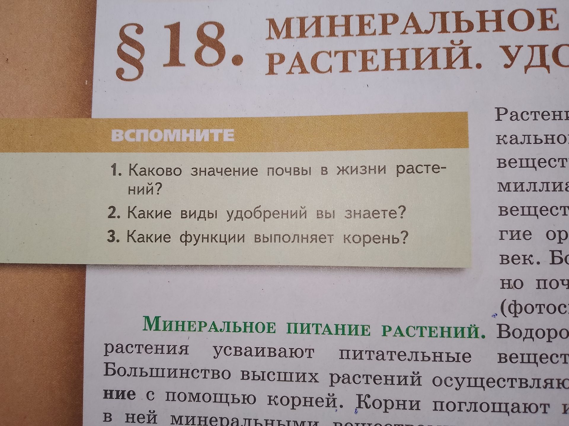 Фото задания: 3. Какие функции выполняет корень?