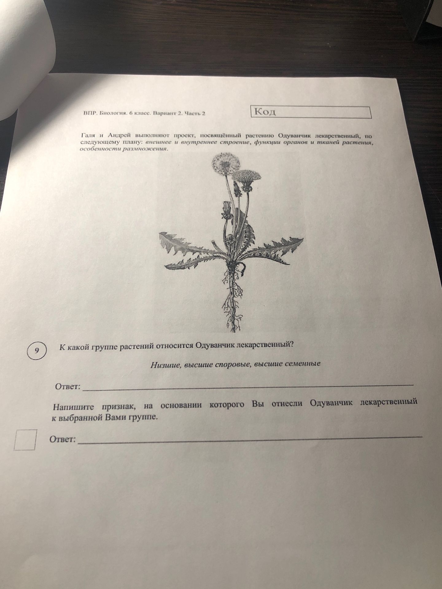 Фото задания