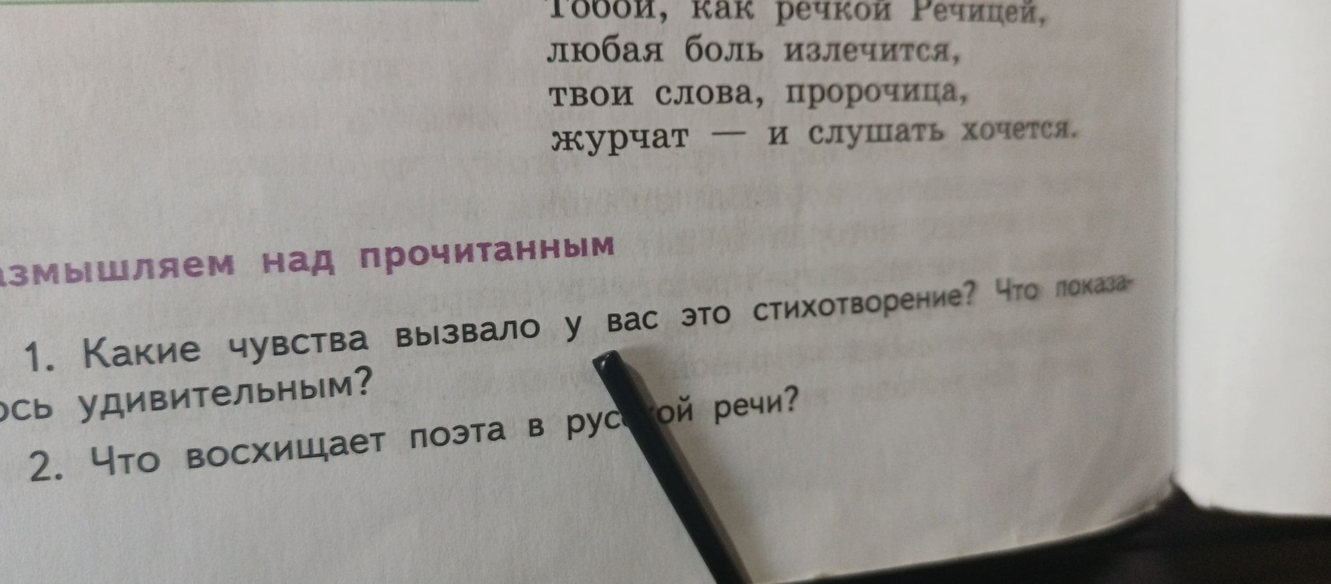 Фото задания: 2. Что восхищает поэта в русской речи?