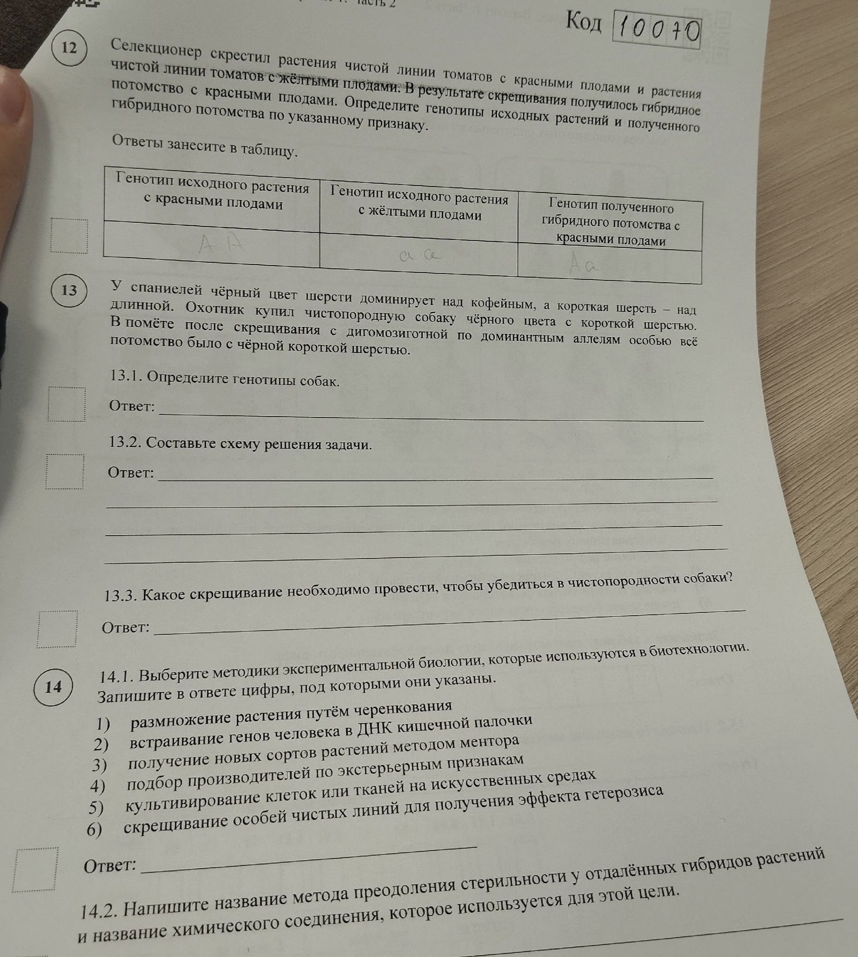 Фото задания