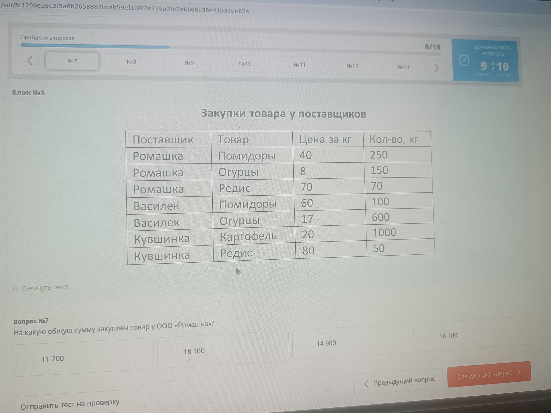 Фото задания: На какую общую сумму закуплен товар у ООО «Ромашка»?