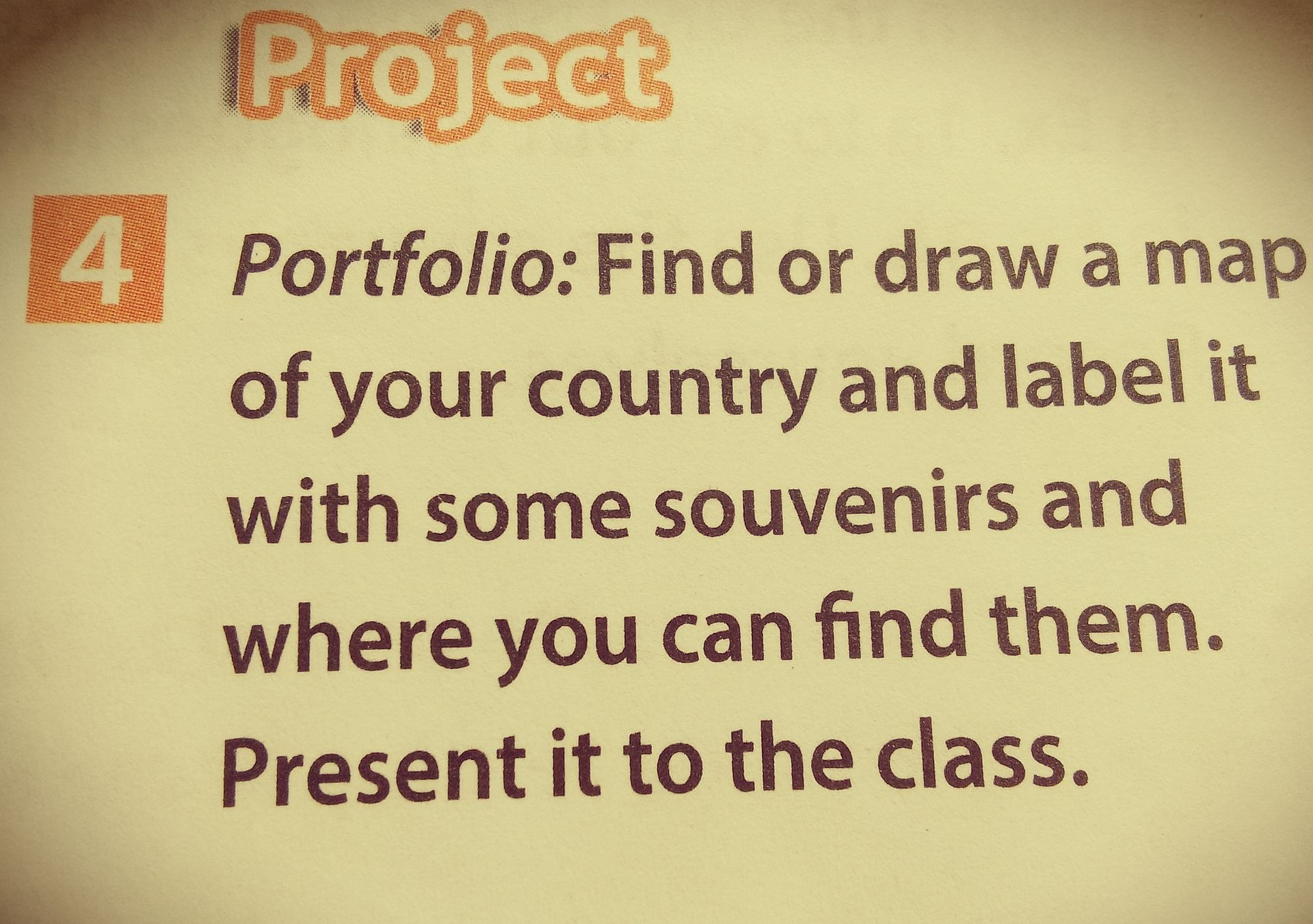 Фото задания: Project 4 Portfolio: Find or draw a map of your country and label it with some souvenirs and where you can find them. Present…