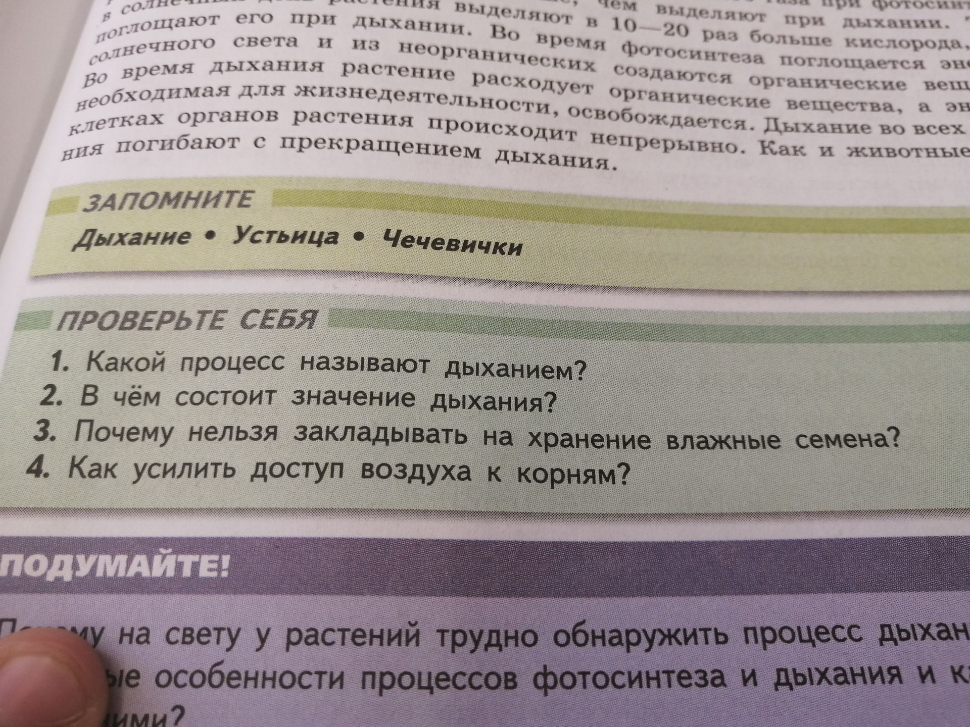 Фото задания: Какой процесс называют дыханием?