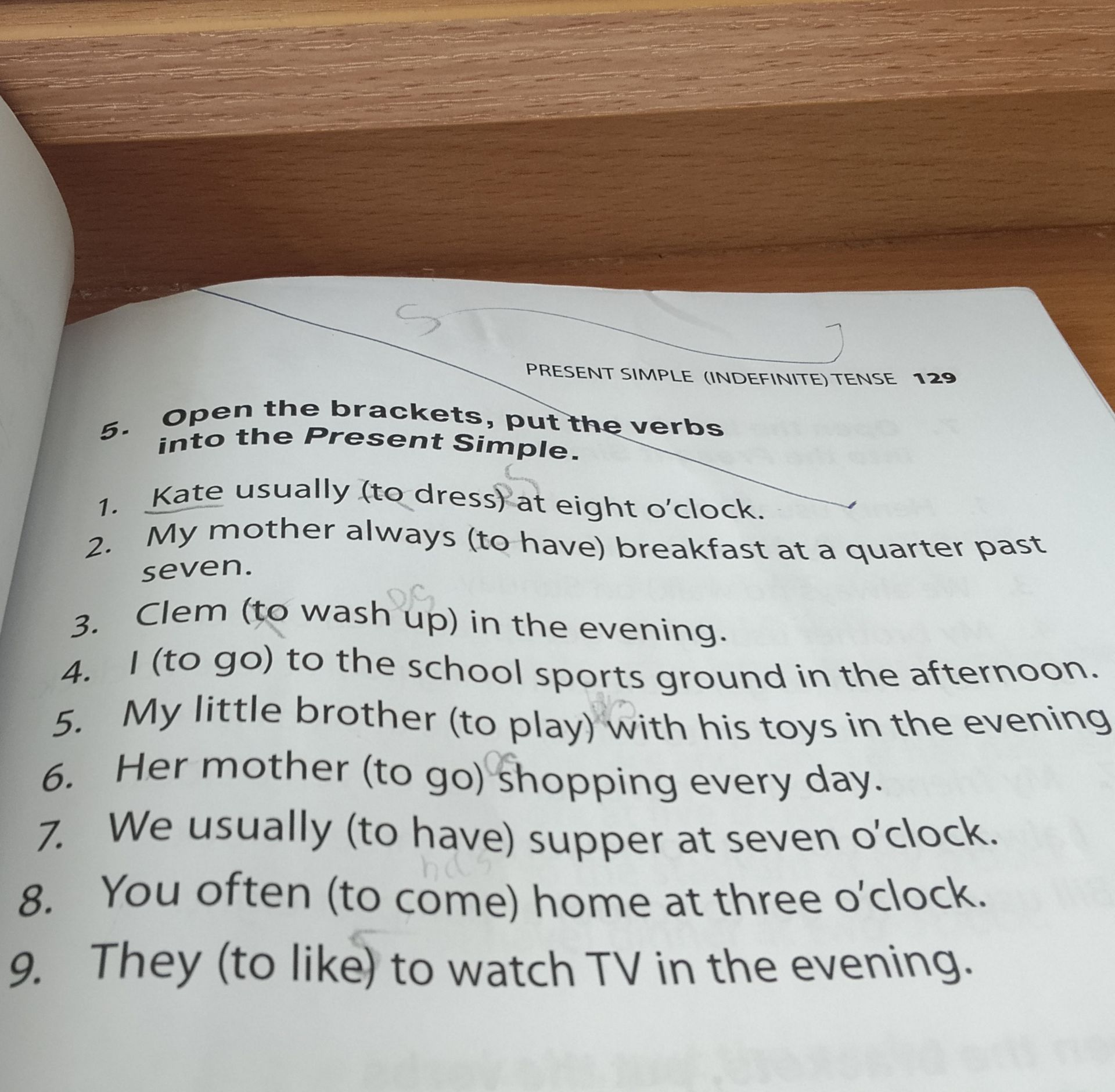 Фото задания: Open the brackets, put the verbs into the Present Simple.