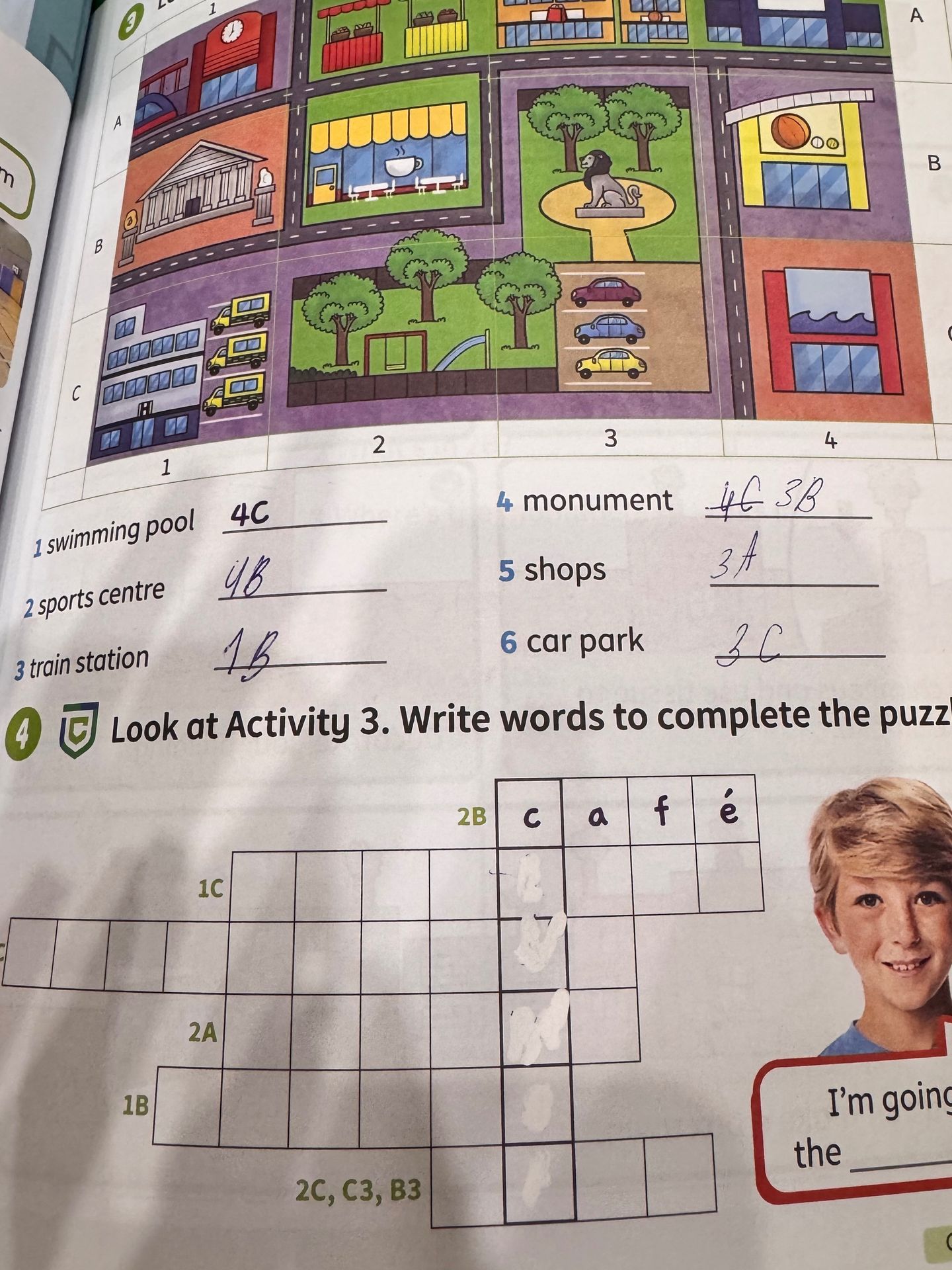 Фото задания: Look at Activity 3. Write words to complete the puzzle.