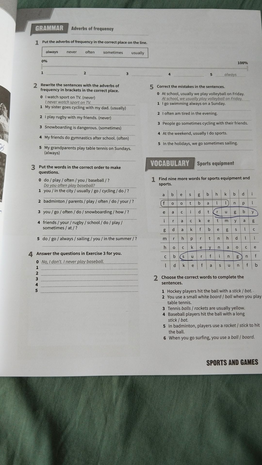 Фото задания: Answer the questions in Exercise 3 for you.