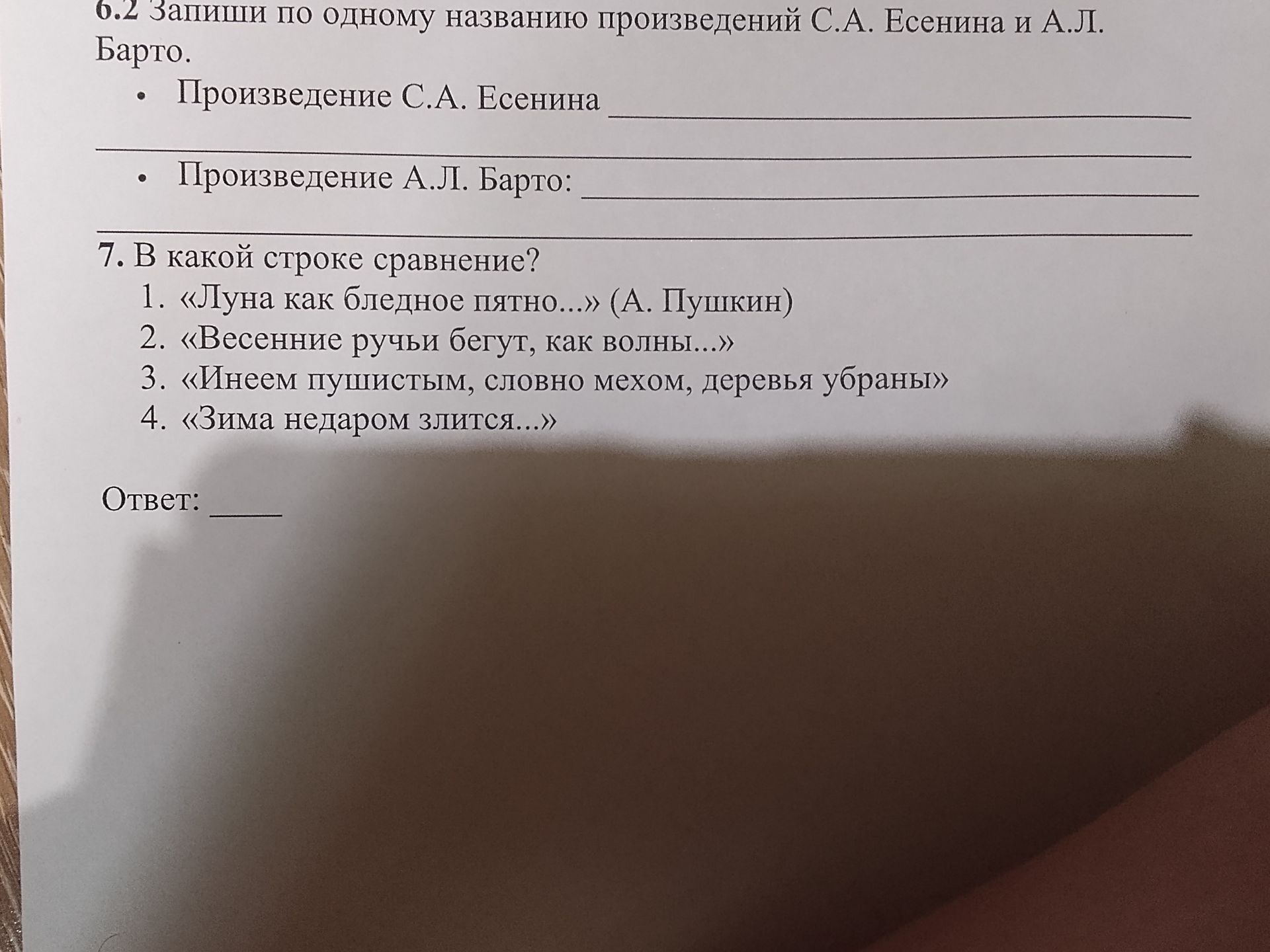 Фото задания