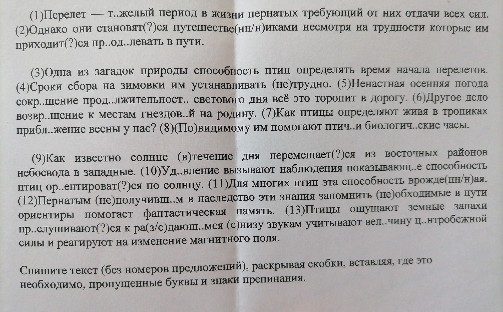 Фото задания