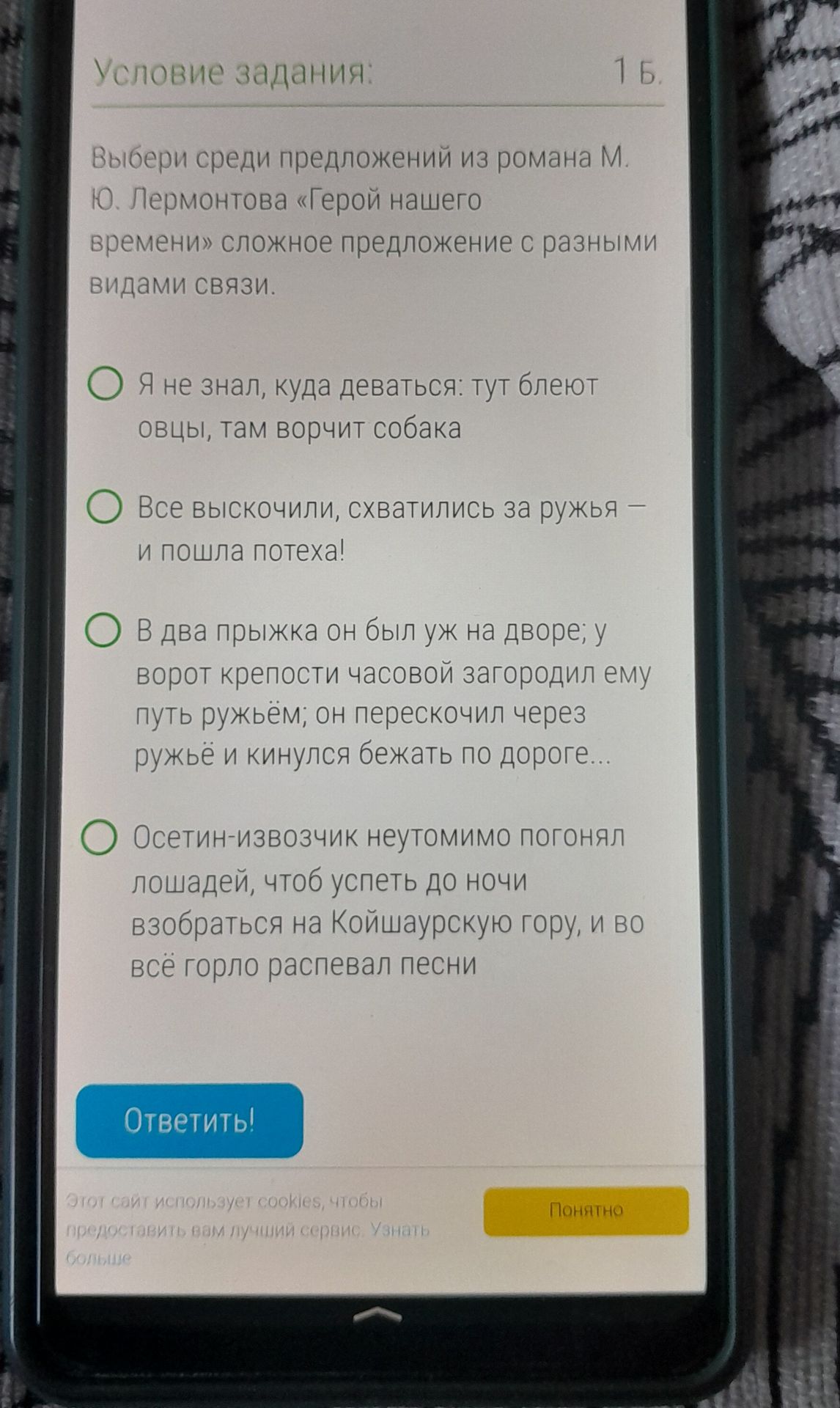 Фото задания