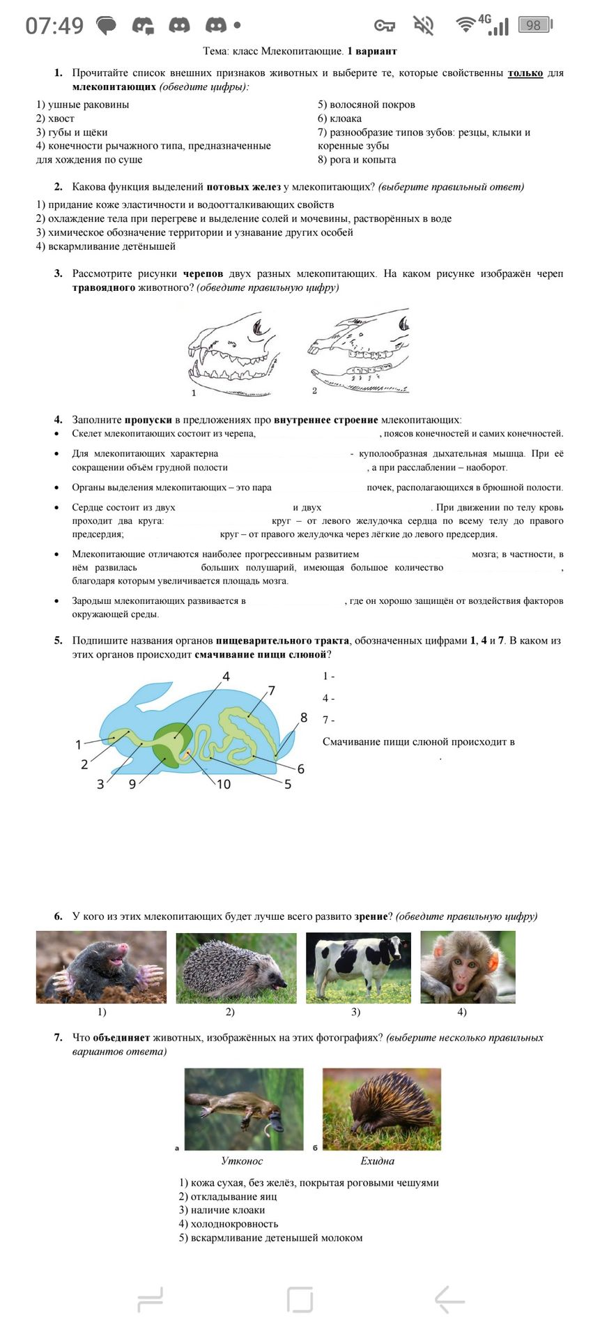 Фото задания