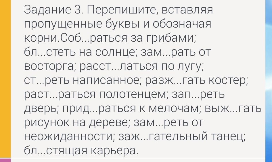 Фото задания