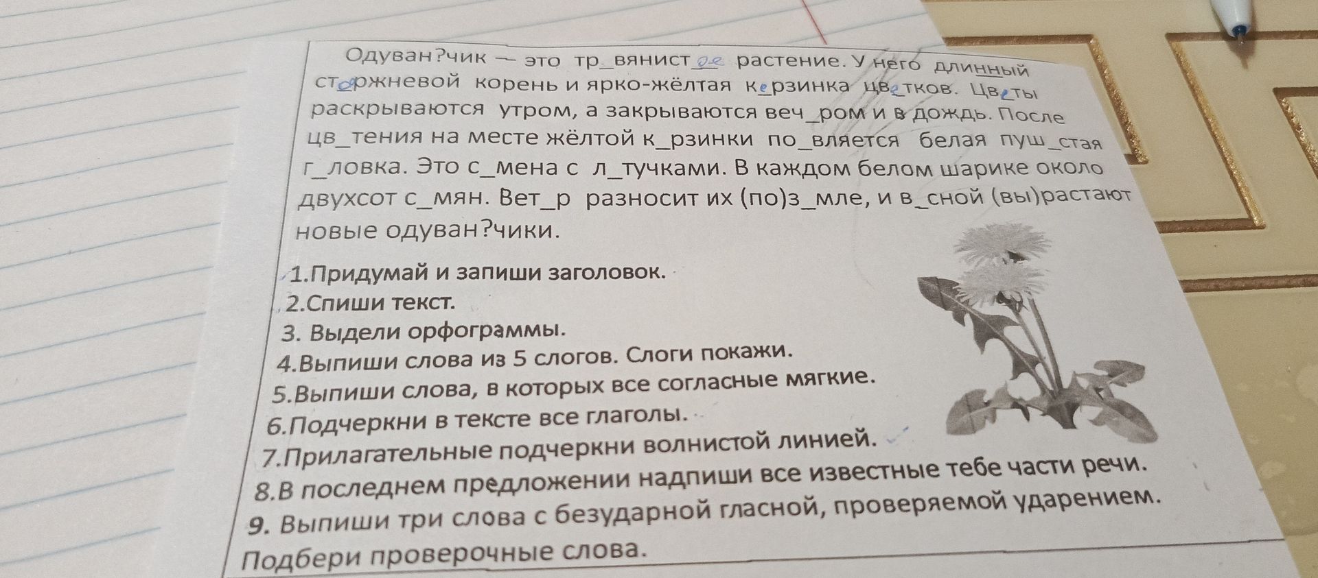 Фото задания