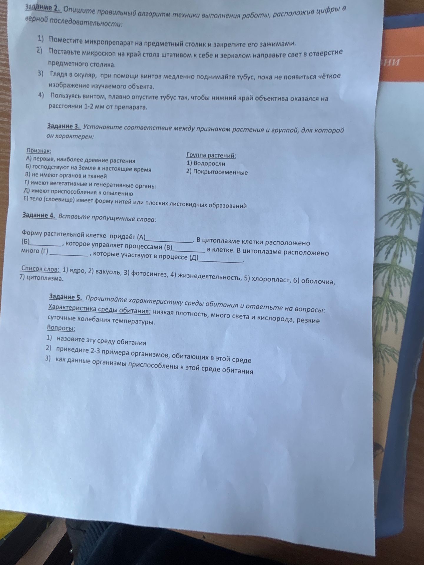Фото задания