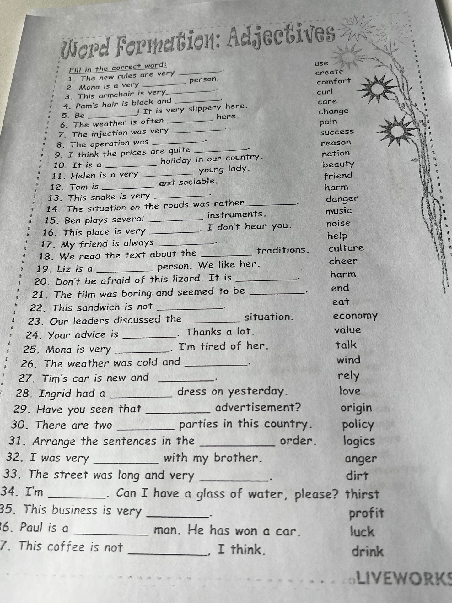 Фото задания: 12. Tom is ______ and sociable.