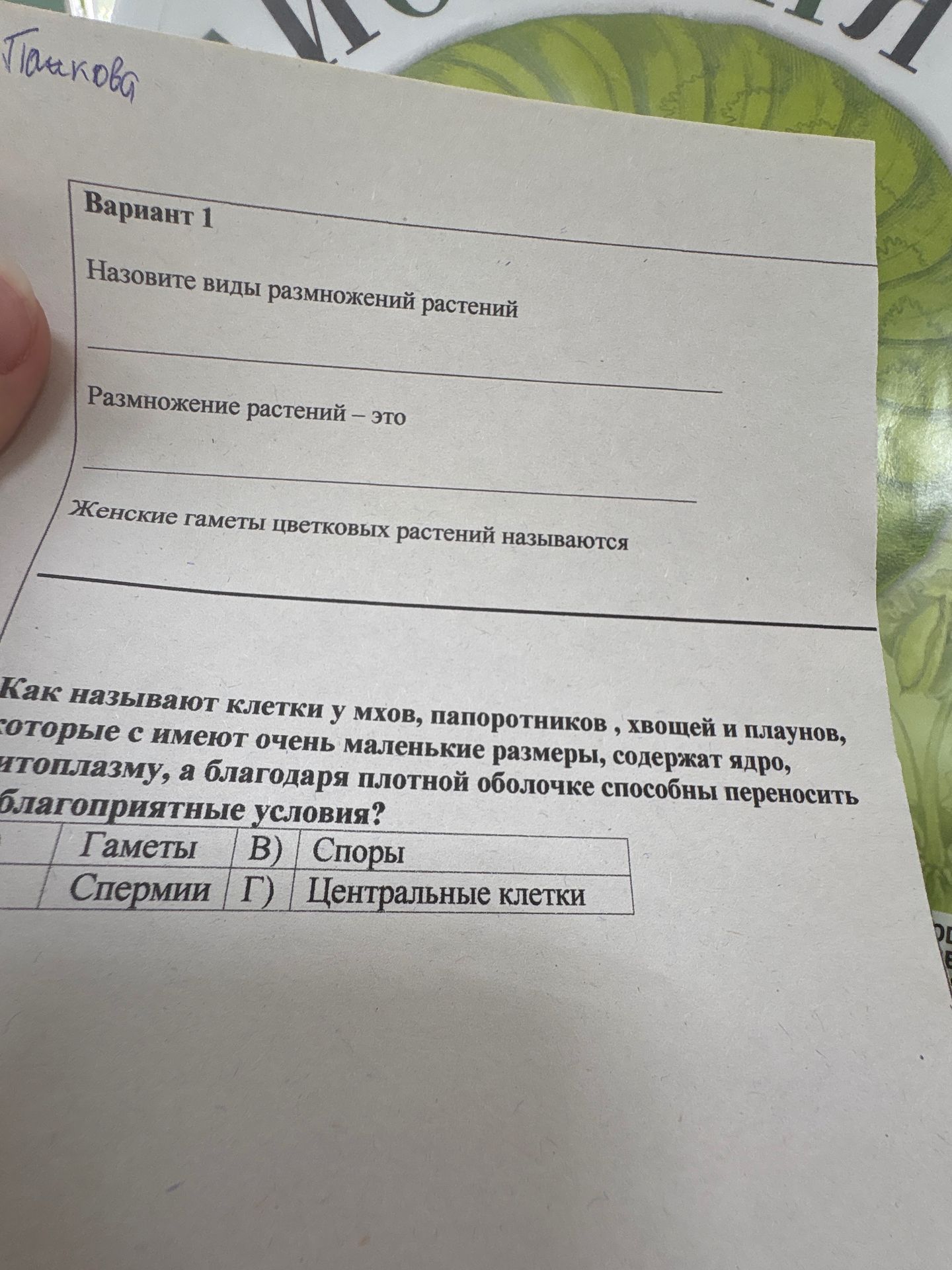 Фото задания