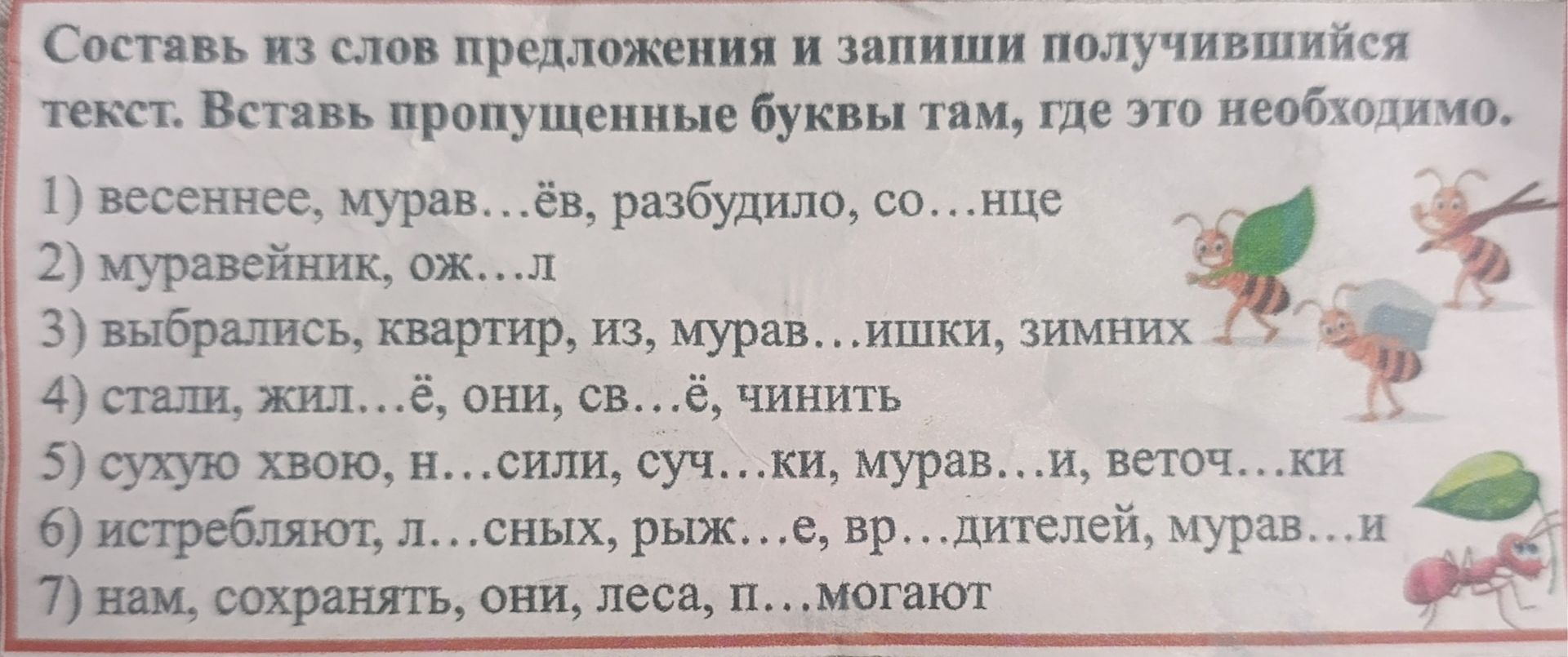 Фото задания