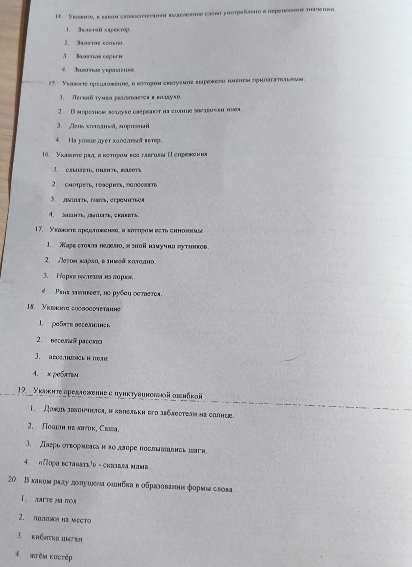 Фото задания: 17. Укажите предложение, в котором есть синонимы
