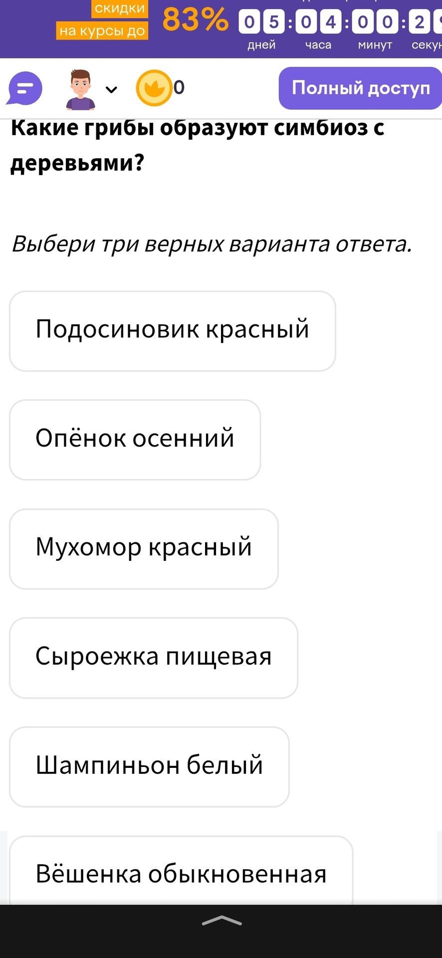 Фото задания: Какие грибы образуют симбиоз с деревьями?