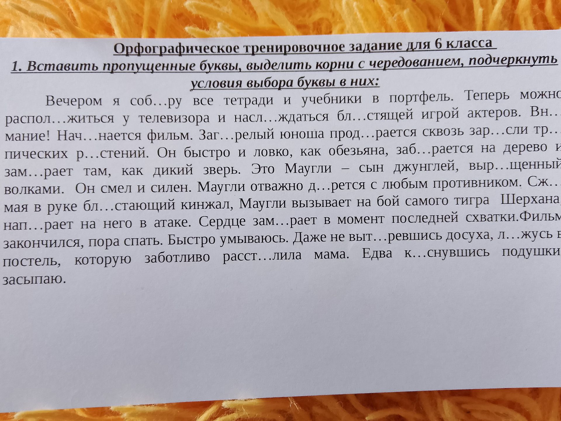 Фото задания