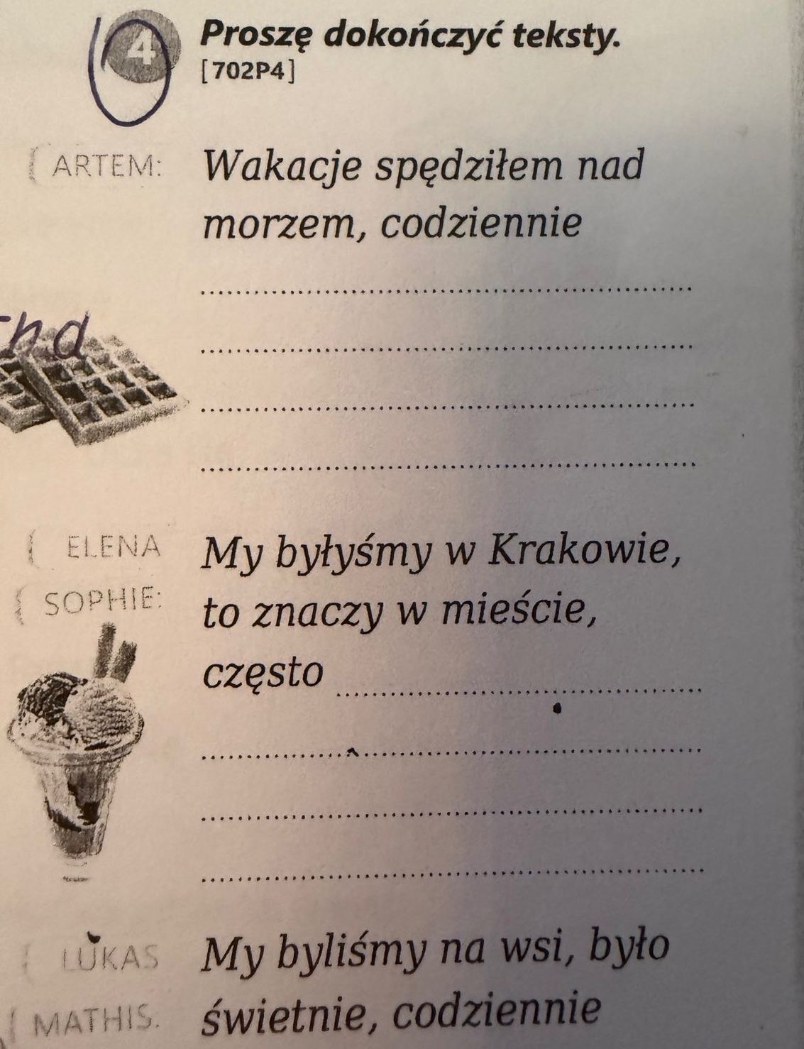 Фото задания: Proszę dokończyć teksty. [702P4]