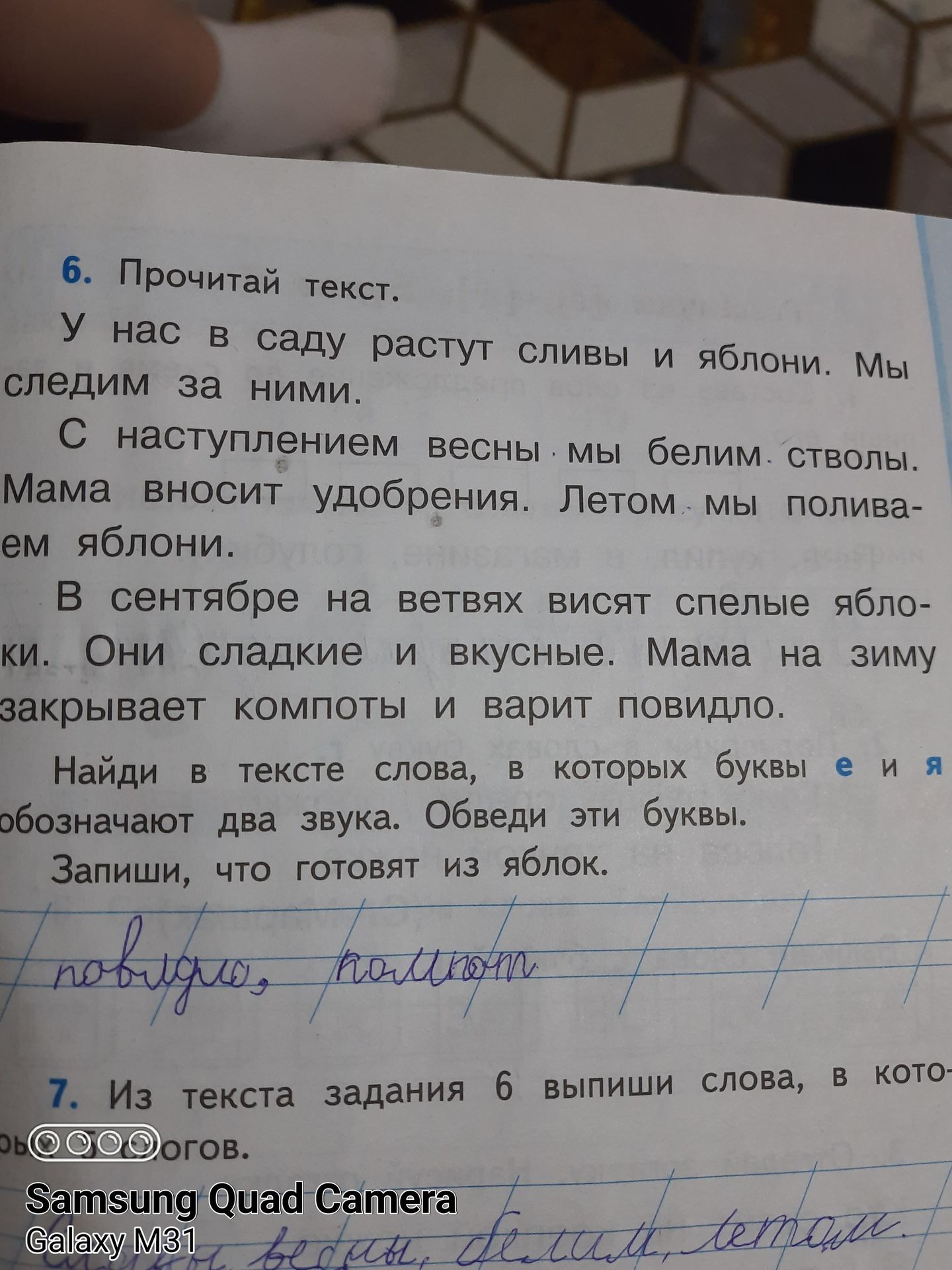 Фото задания: 7. Из текста задания 6 выпиши слова, в которых
