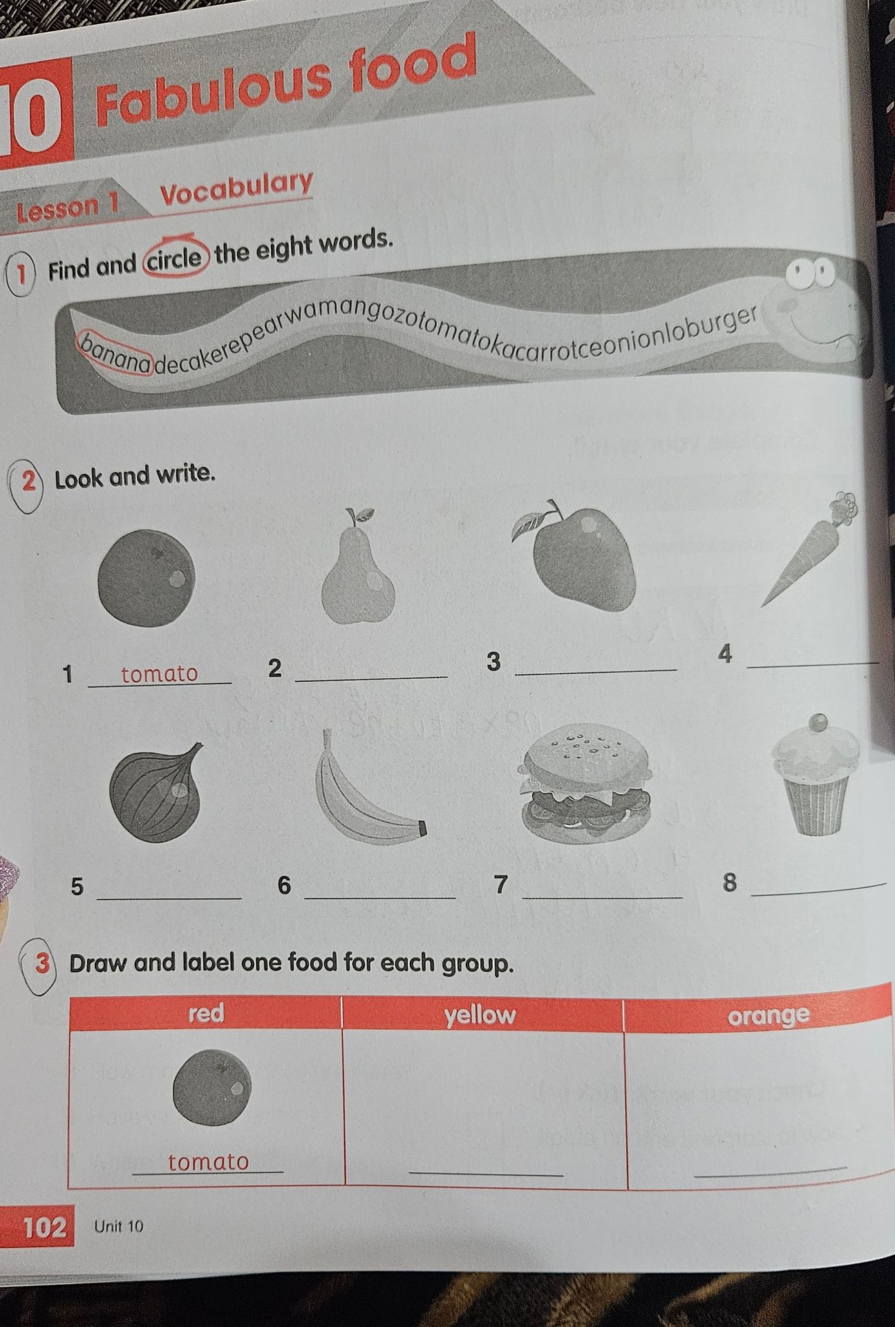 Фото задания: 1. Find and circle the eight words.