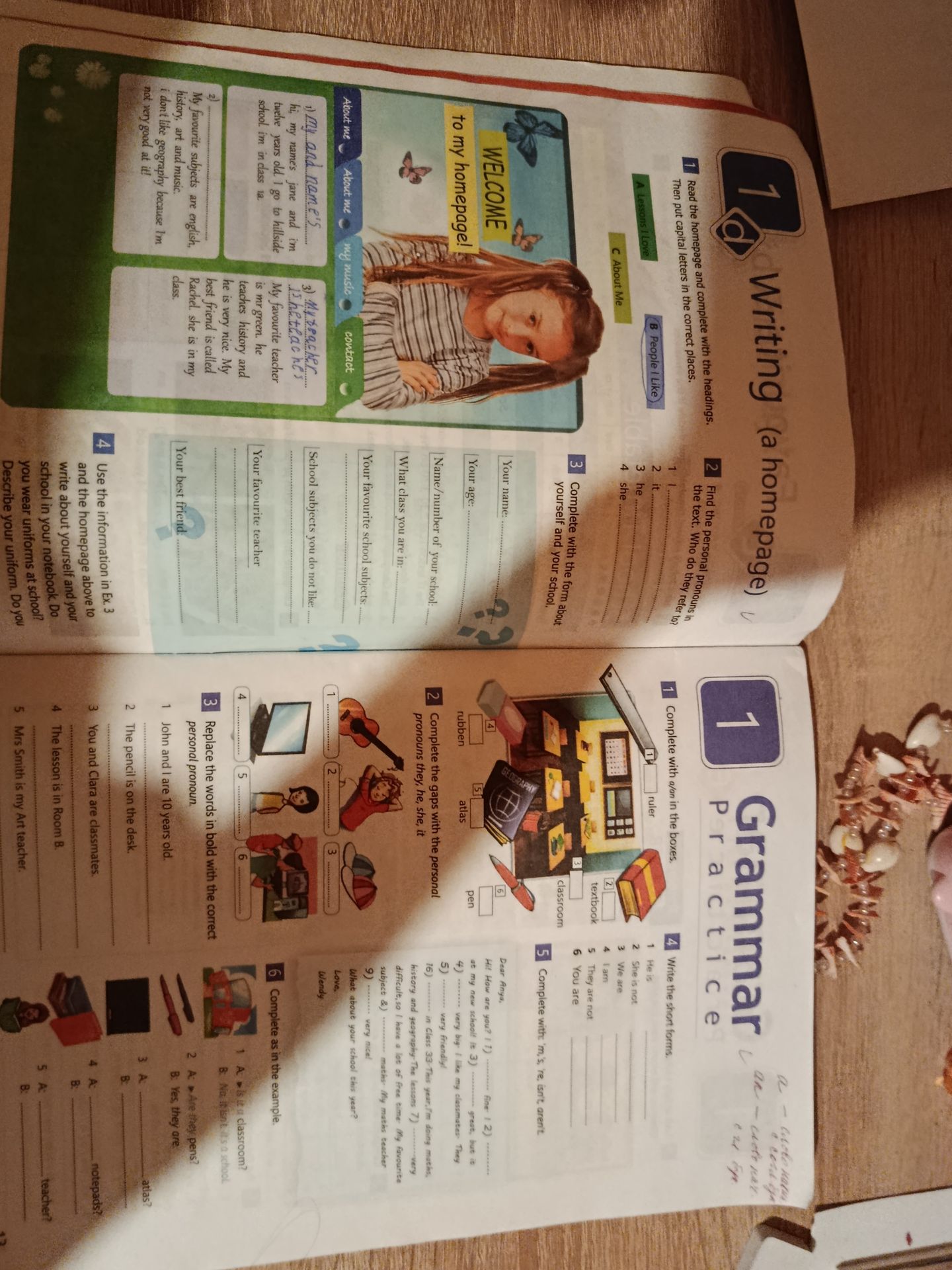 Фото задания: 4. Use the information in Ex. 3 and the homepage above to write about yourself and your school in your notebook. Do you…