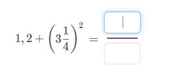 Фото задания: 1,2 + (3 1/4)^2 = ?