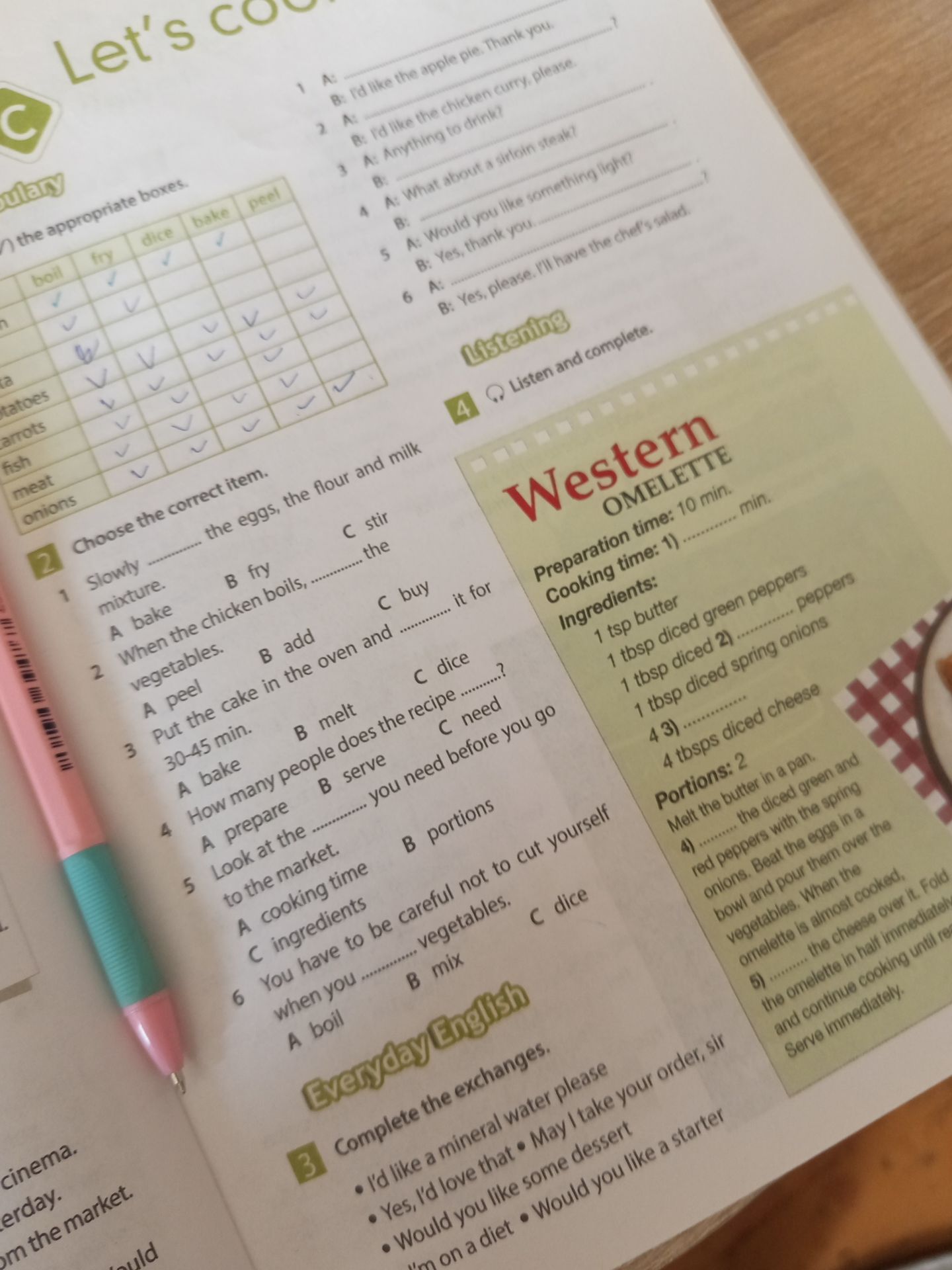 Фото задания: Complete the vocabulary exercise by filling in the appropriate boxes.