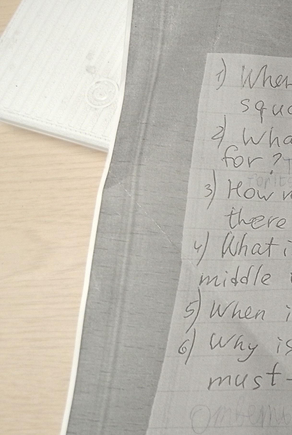 Фото задания: 1) When squad 2) Wha for ? 3) How n there 4) What i middle 5) When i 6) Why is must- Ответь