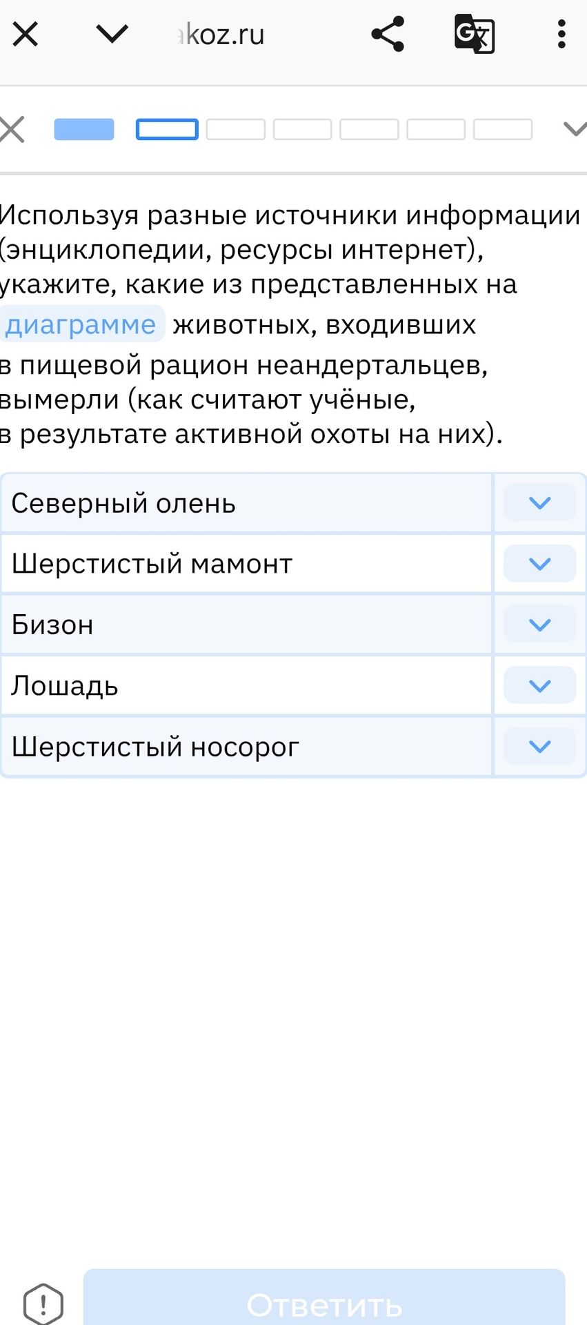 Фото задания: Используя разные источники информации (энциклопедии, ресурсы интернет), укажите, какие из представленных на диаграмме…