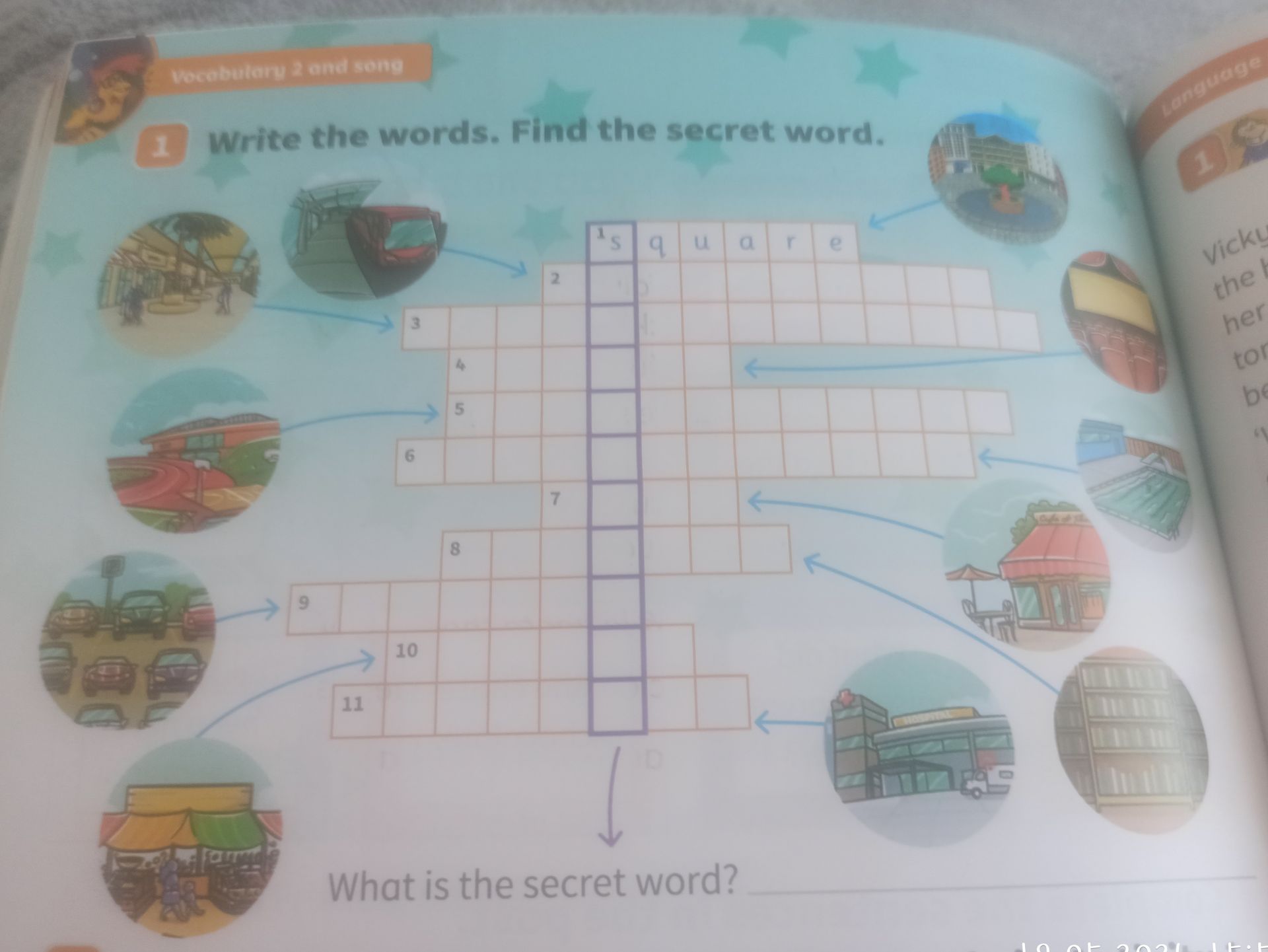 Фото задания: Write the words. Find the secret word.