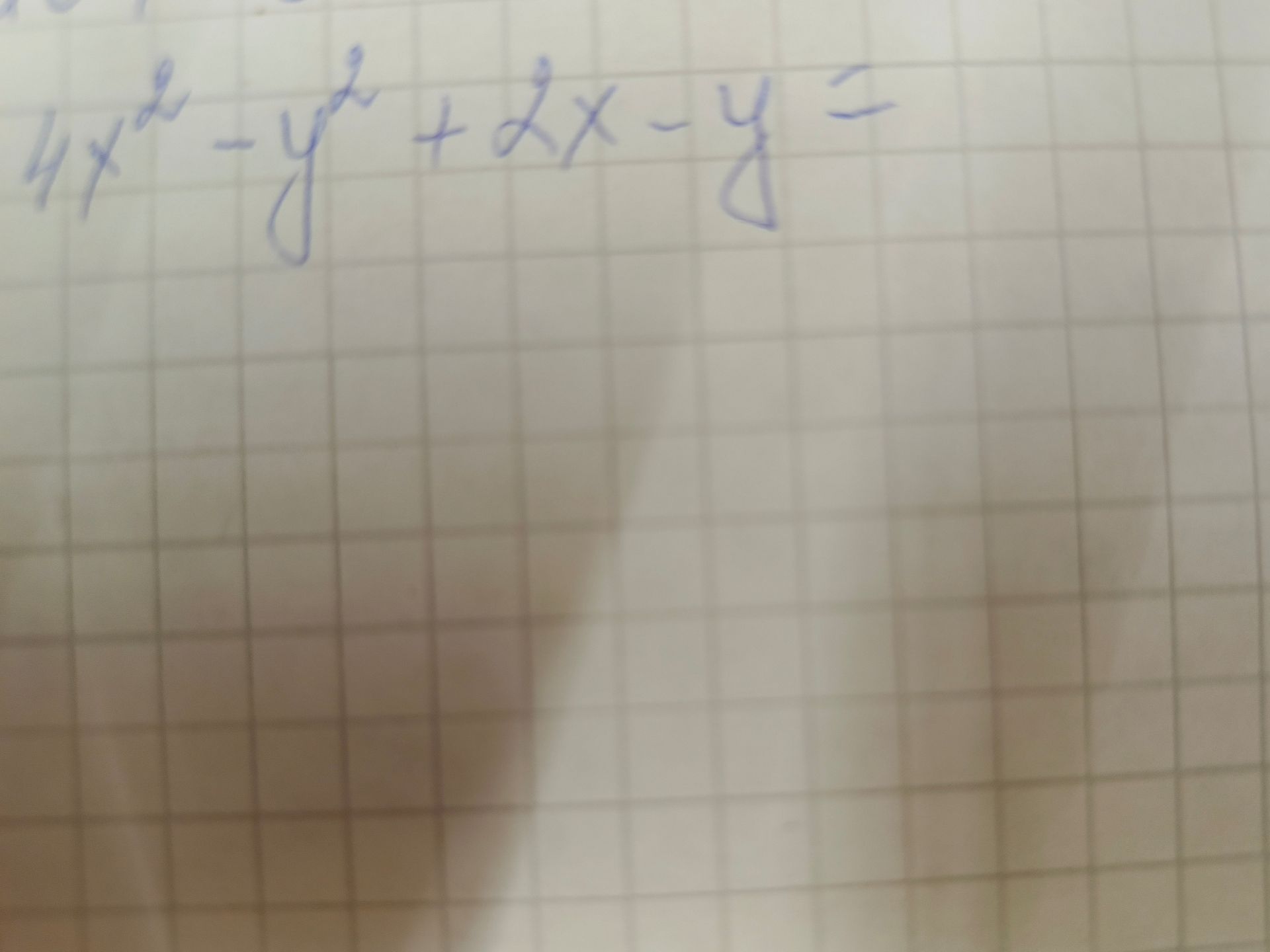 Фото задания: 4x^2 - y^2 + 2x - y =