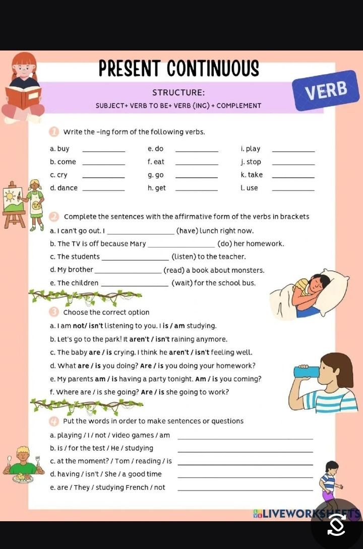 Фото задания: Complete the sentences with the affirmative form of the verbs in brackets.