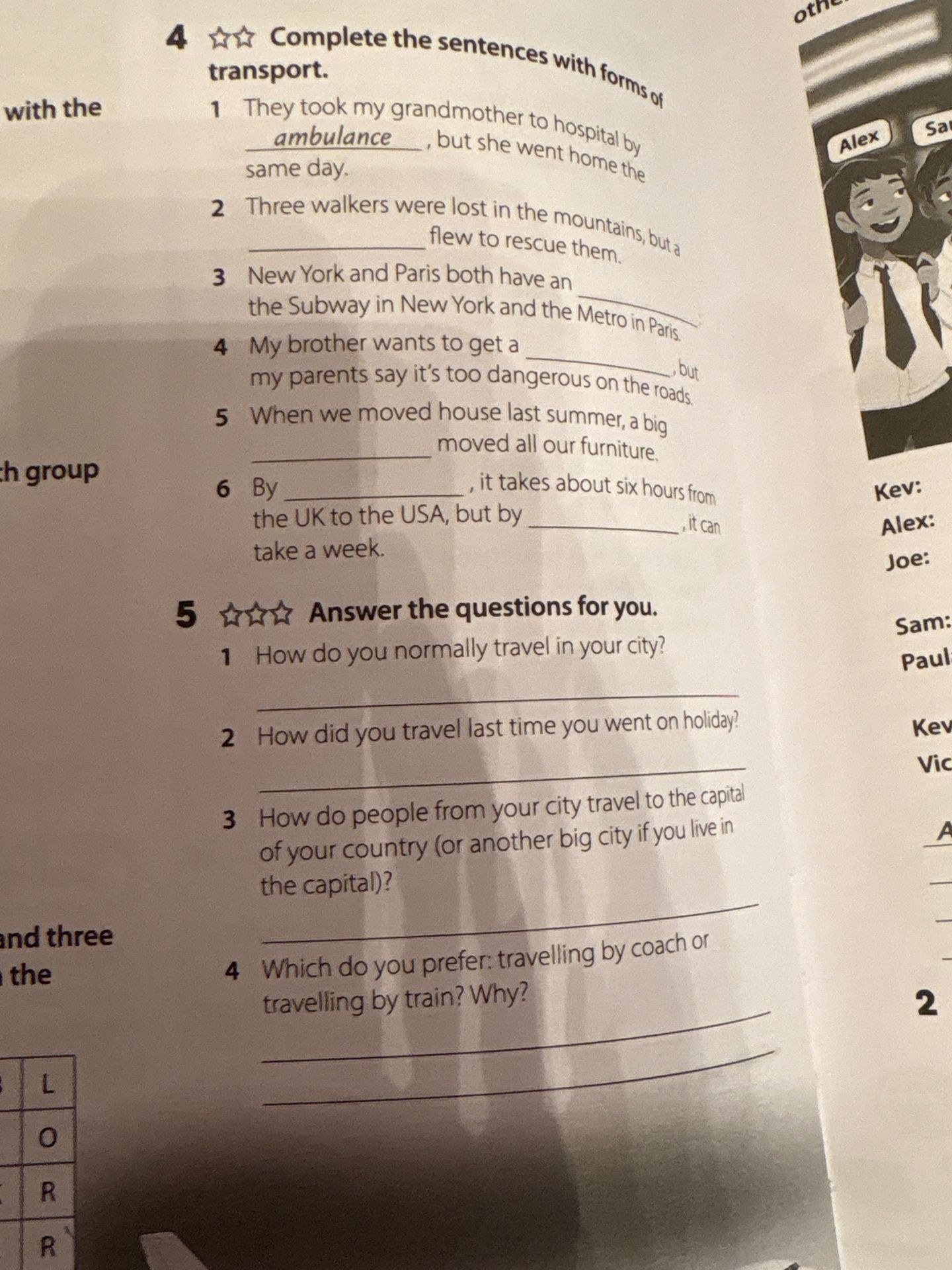 Фото задания: 5 Answer the questions for you.