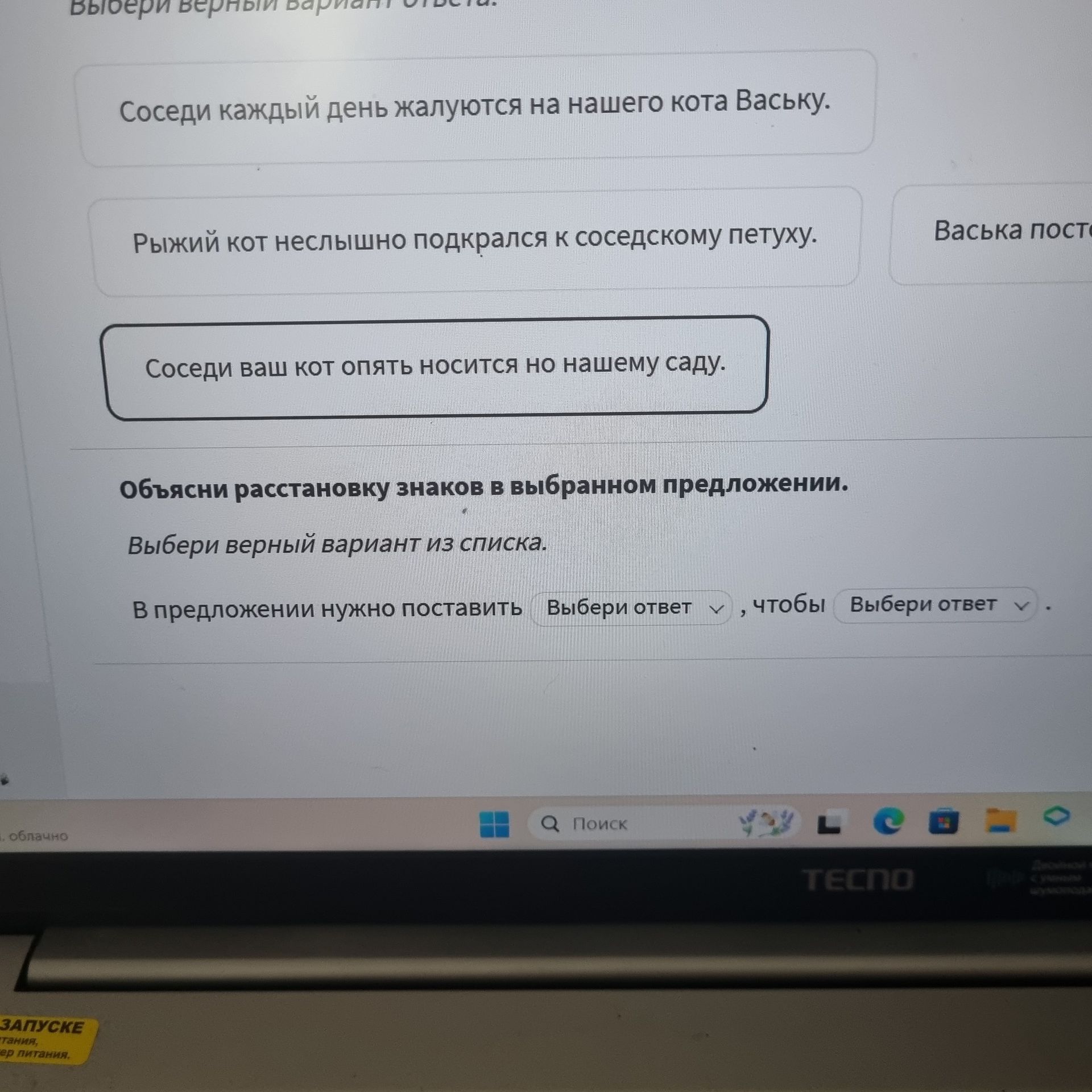 Фото задания: Выберите верный вариант.